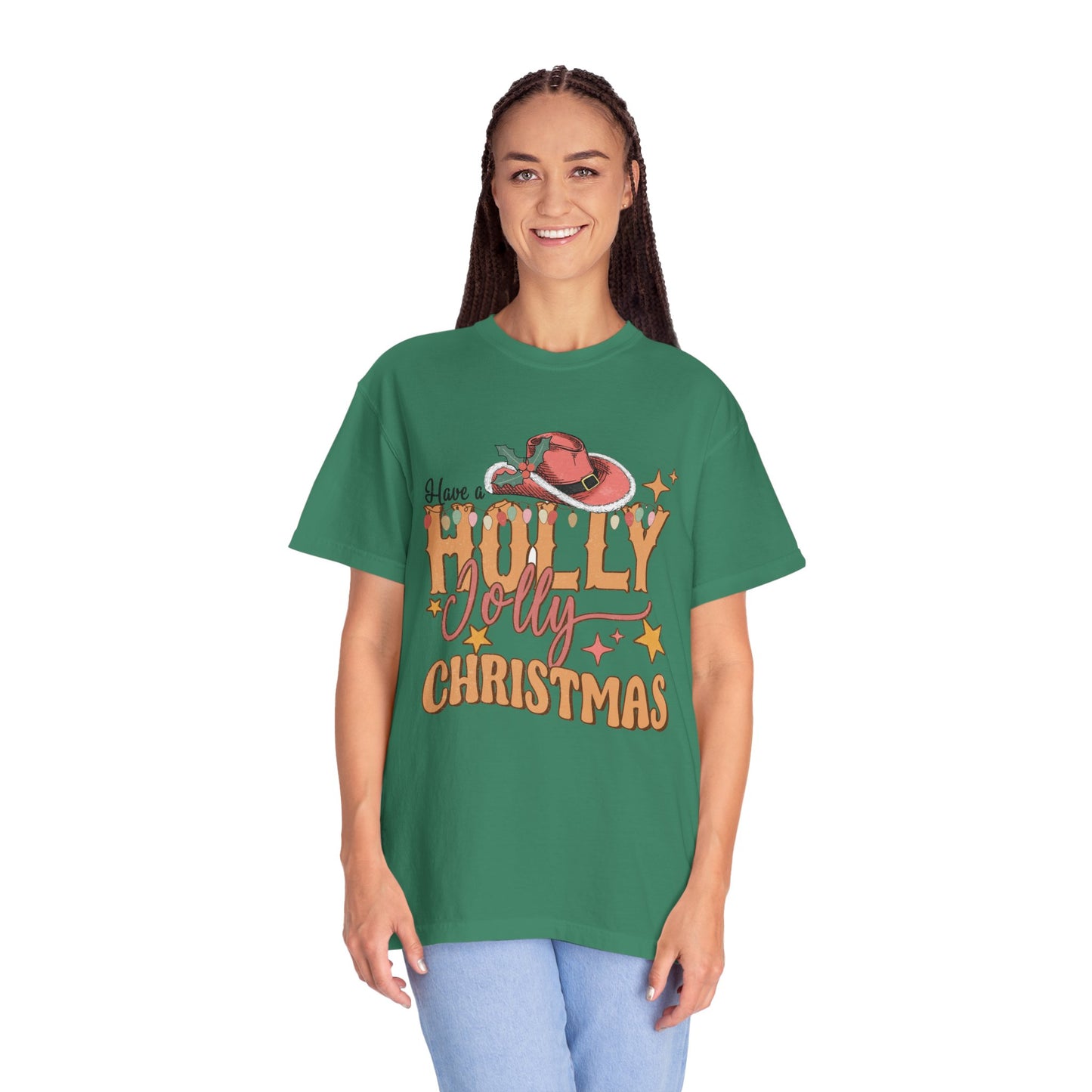 Holly Jolly Christmas Garment-Dyed T-shirt