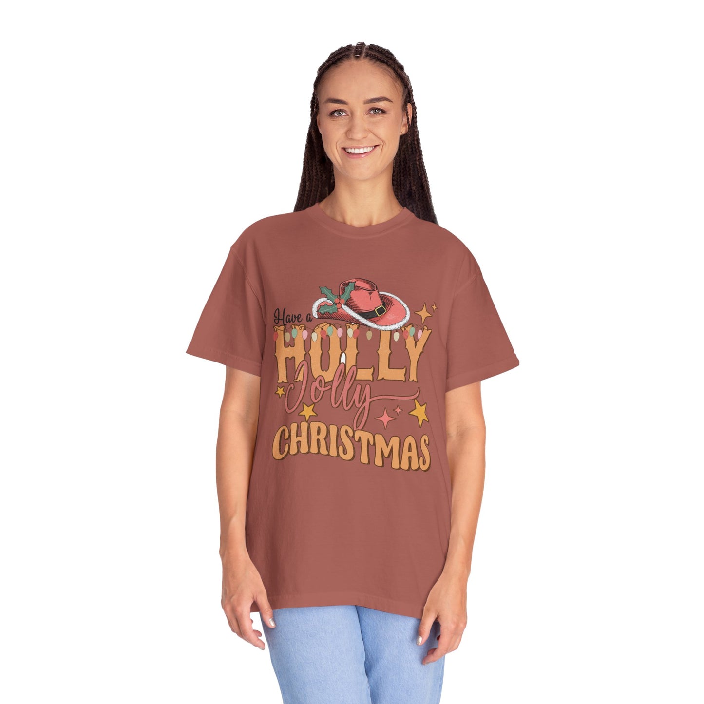 Holly Jolly Christmas Garment-Dyed T-shirt