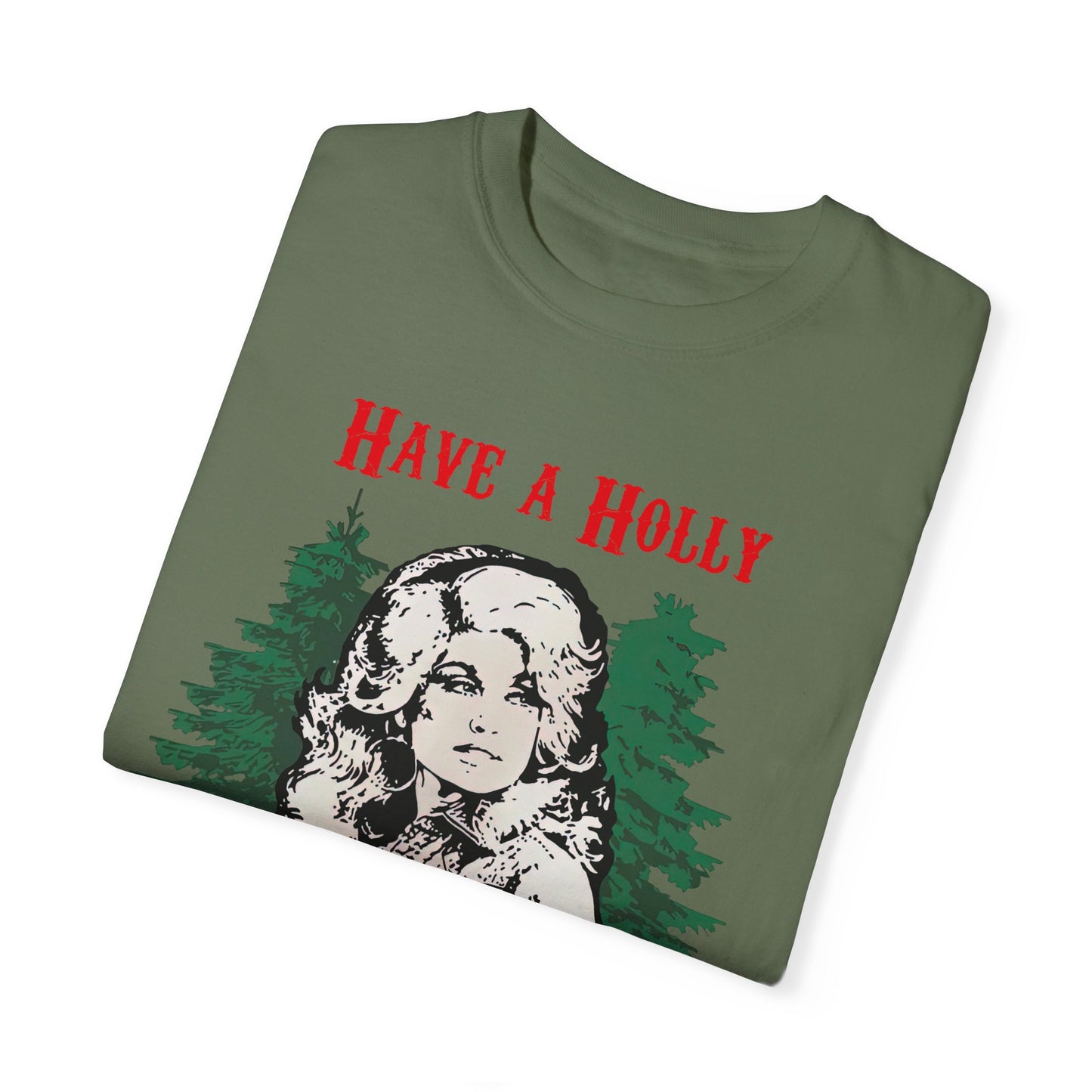 Holy Dolly Christmas Garment-Dyed T-shirt