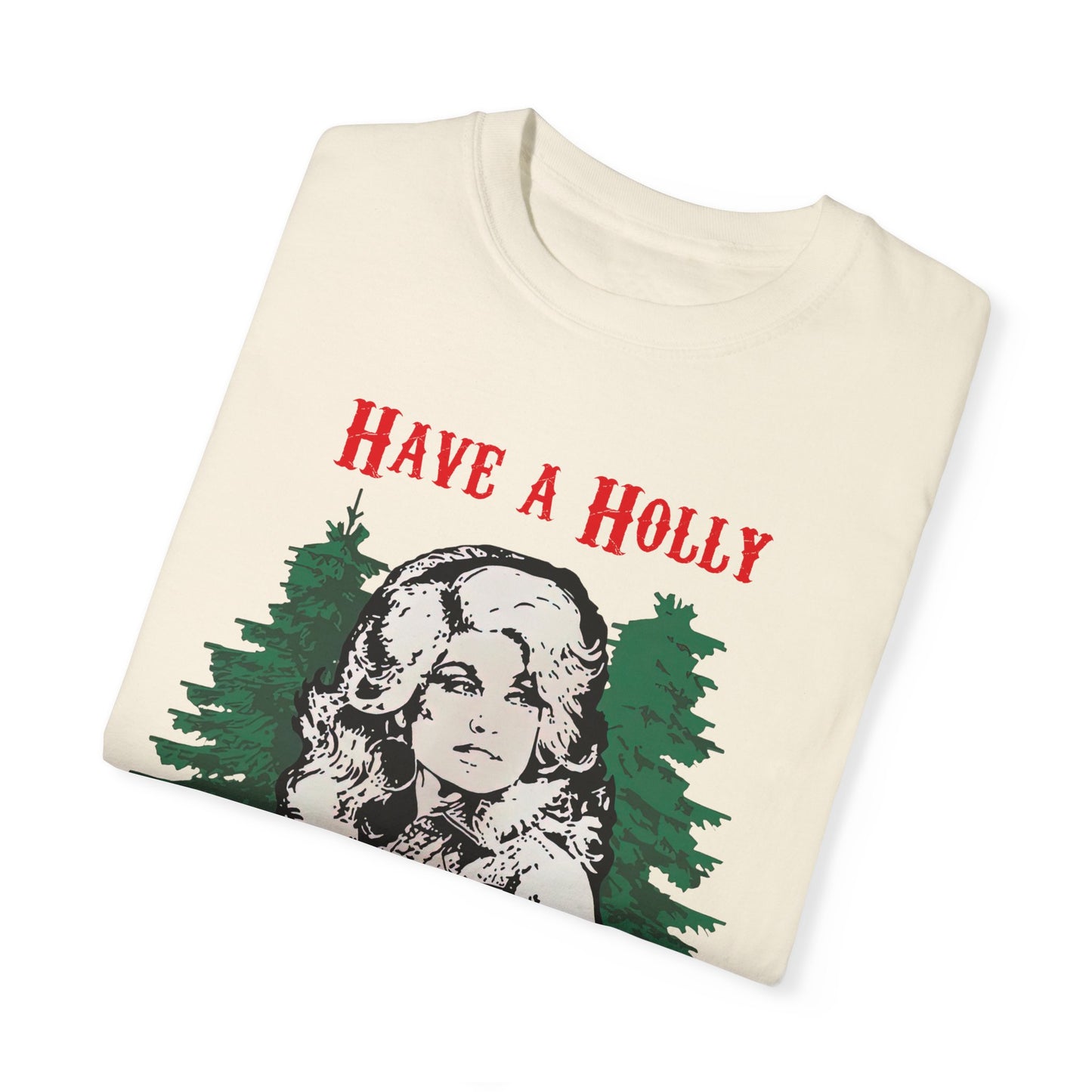 Holy Dolly Christmas Garment-Dyed T-shirt