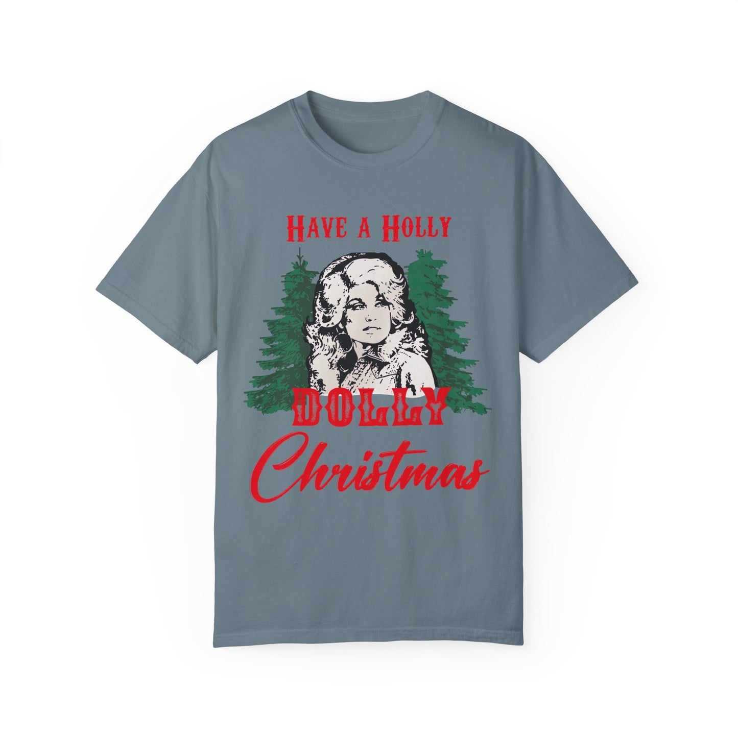 Holy Dolly Christmas Garment-Dyed T-shirt
