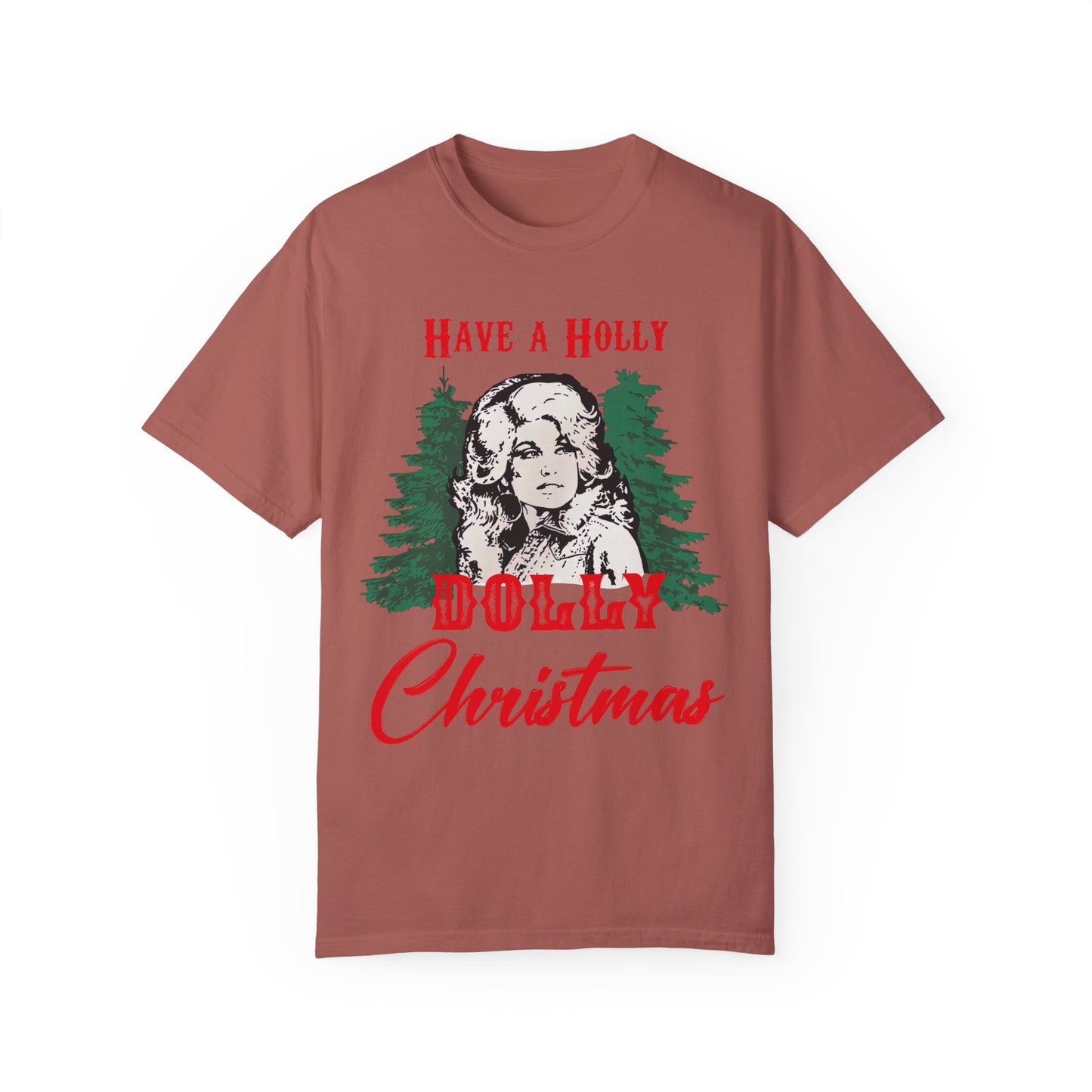 Holy Dolly Christmas Garment-Dyed T-shirt