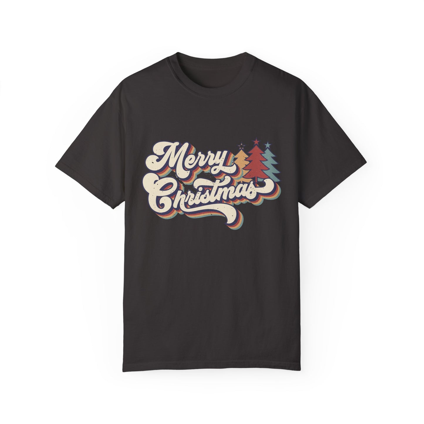 Merry Christmas Retro Garment-Dyed T-shirt