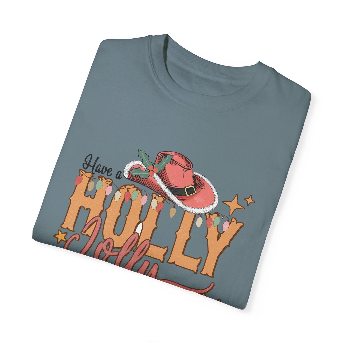 Holly Jolly Christmas Garment-Dyed T-shirt