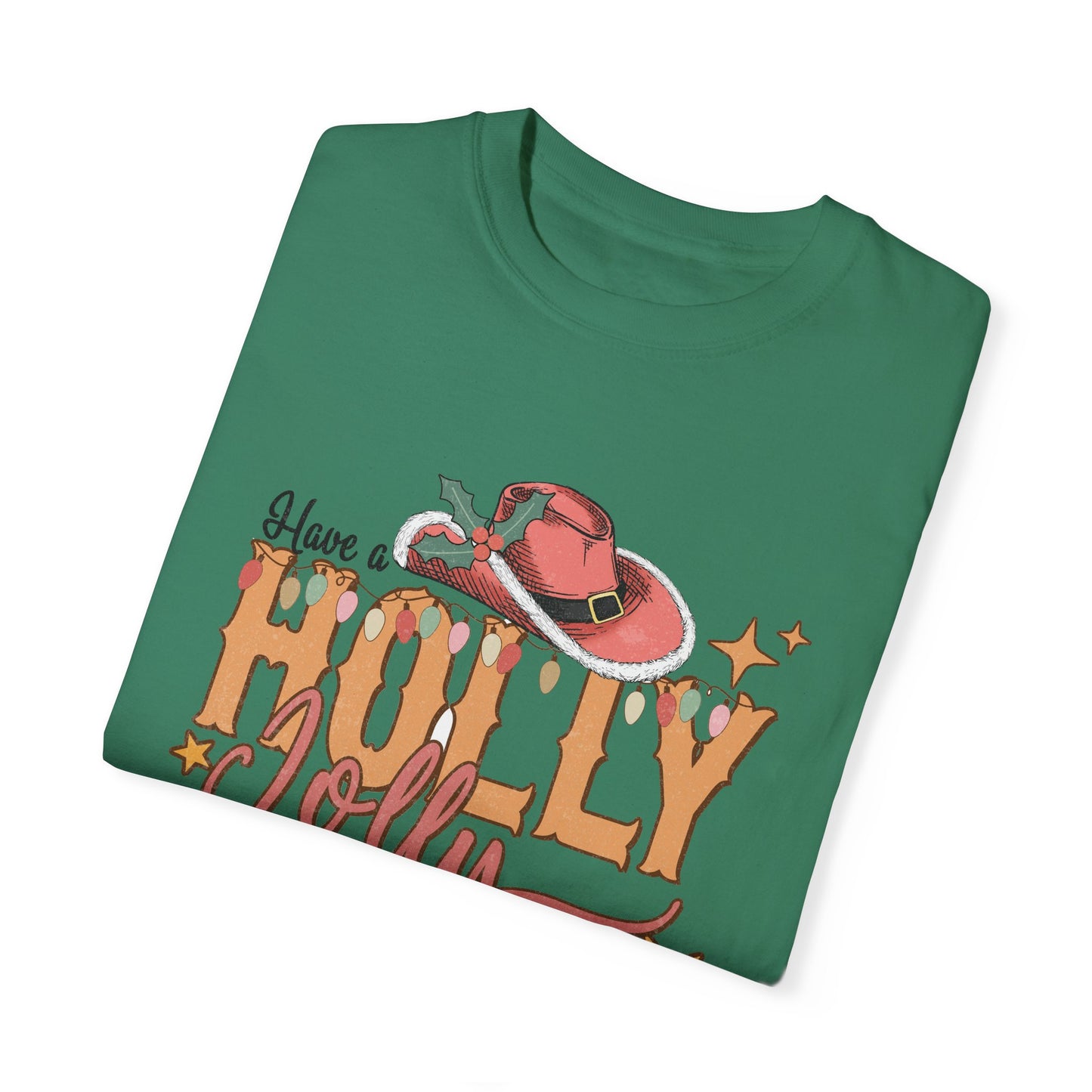 Holly Jolly Christmas Garment-Dyed T-shirt