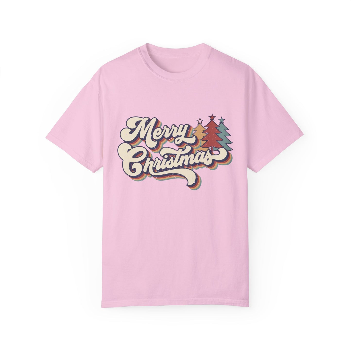 Merry Christmas Retro Garment-Dyed T-shirt