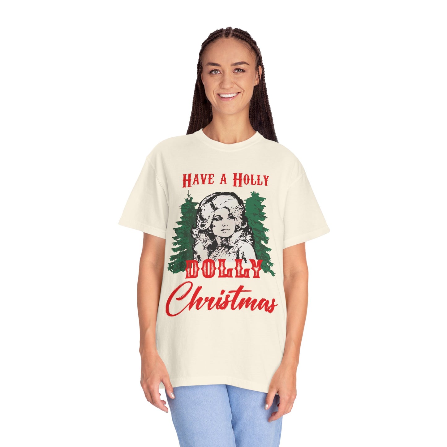 Holy Dolly Christmas Garment-Dyed T-shirt