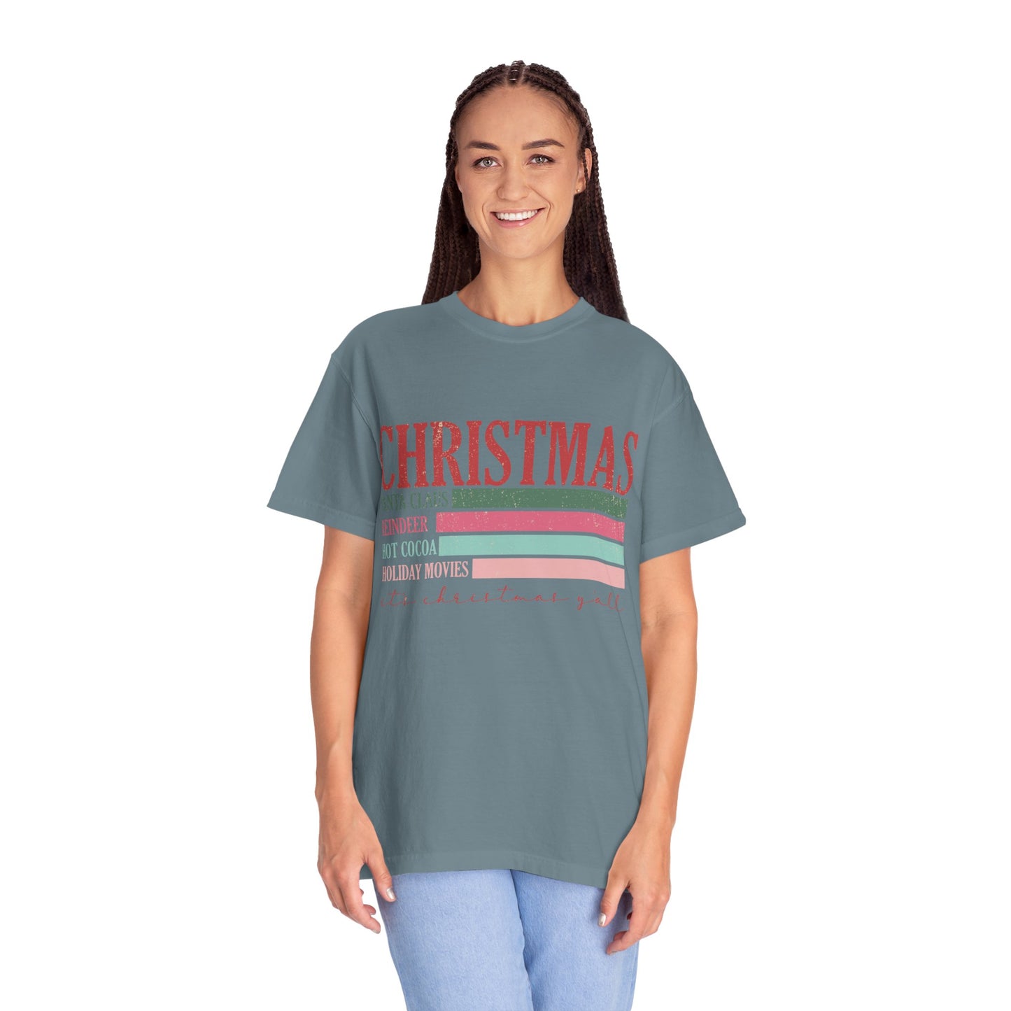 Christmas Retro Garment-Dyed T-shirt