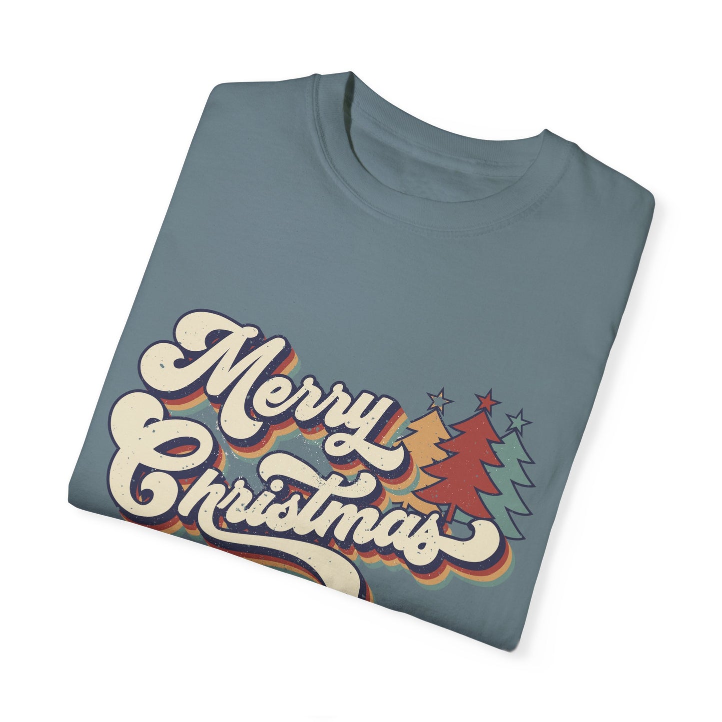 Merry Christmas Retro Garment-Dyed T-shirt