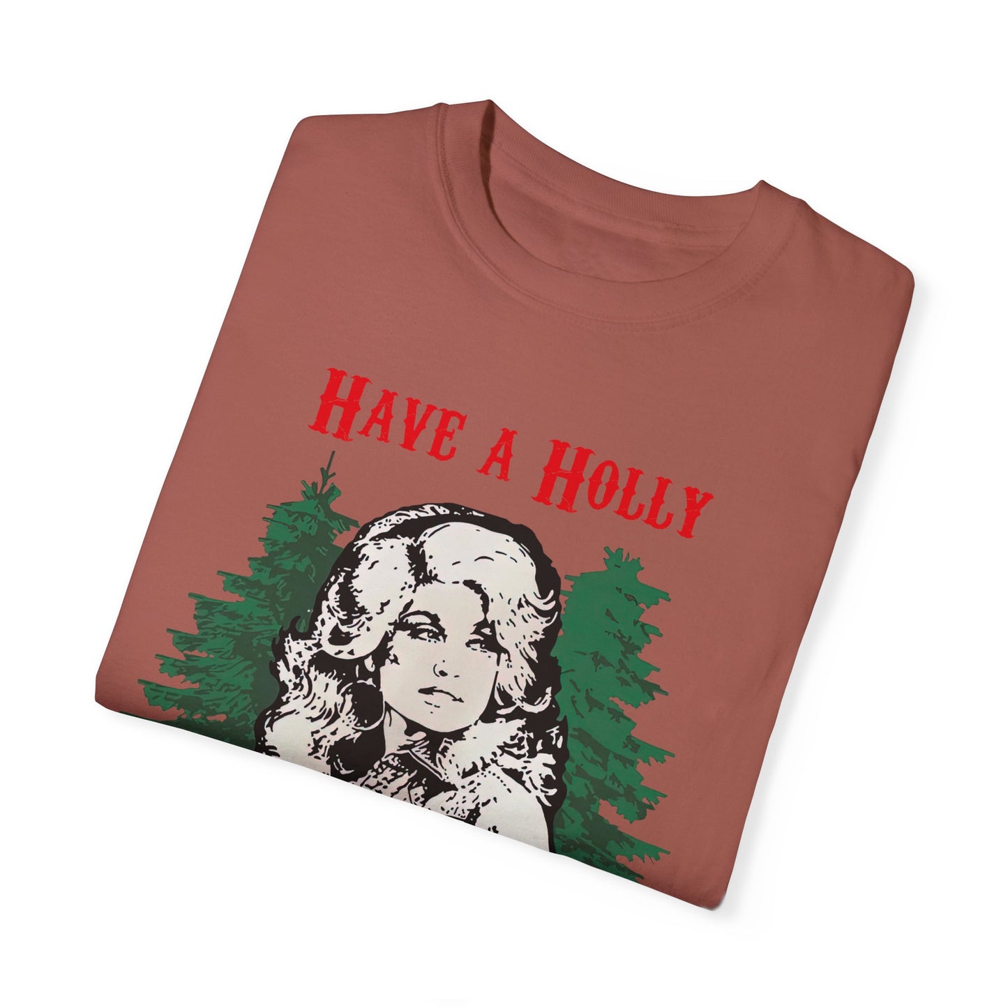 Holy Dolly Christmas Garment-Dyed T-shirt