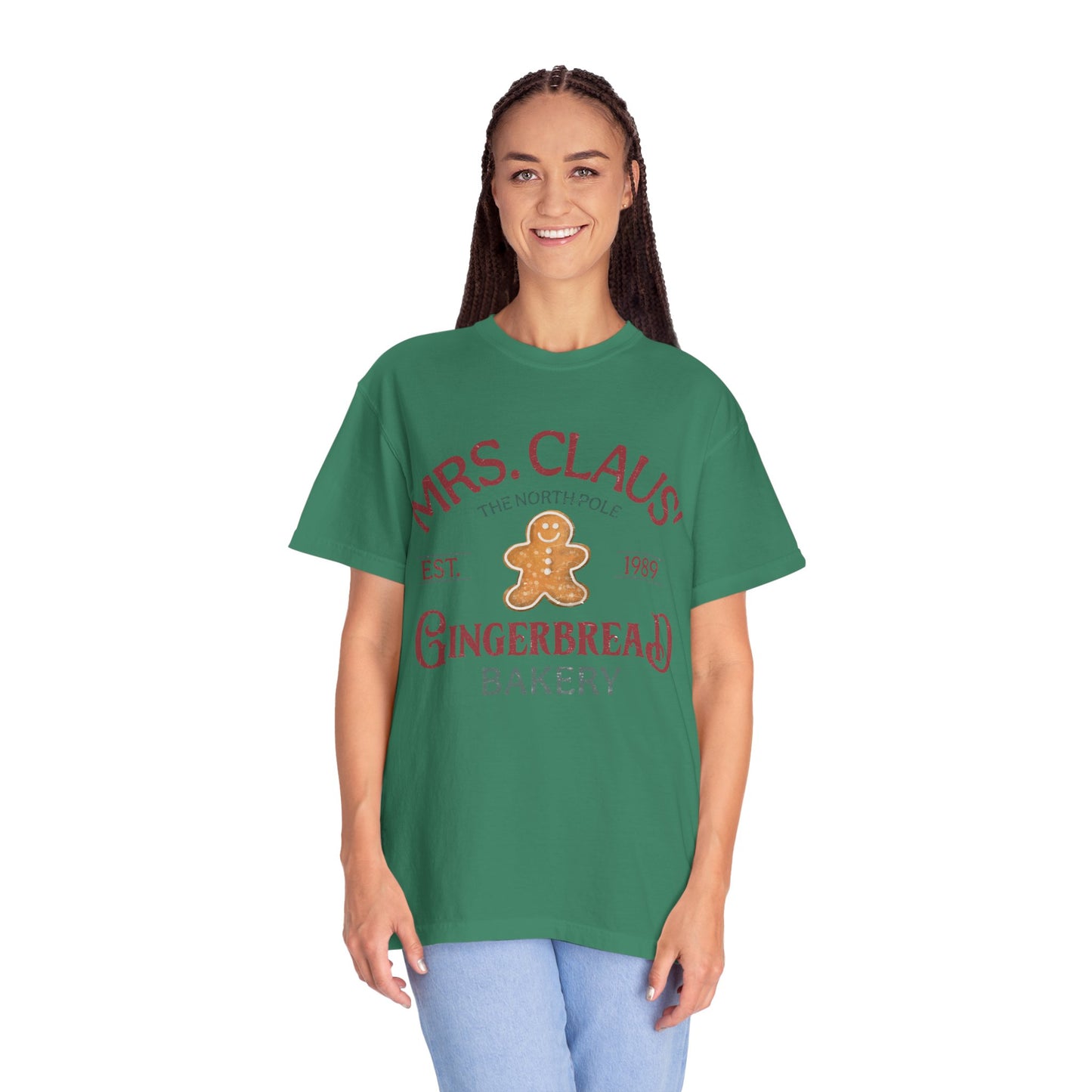 Mrs Claus Gingerbread Garment-Dyed T-shirt