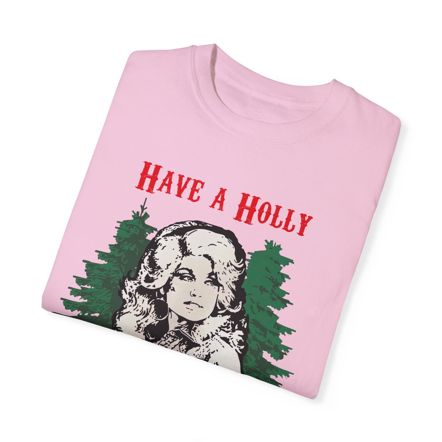 Holy Dolly Christmas Garment-Dyed T-shirt