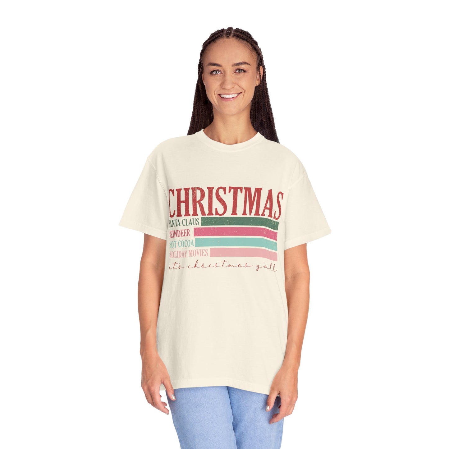 Christmas Retro Garment-Dyed T-shirt