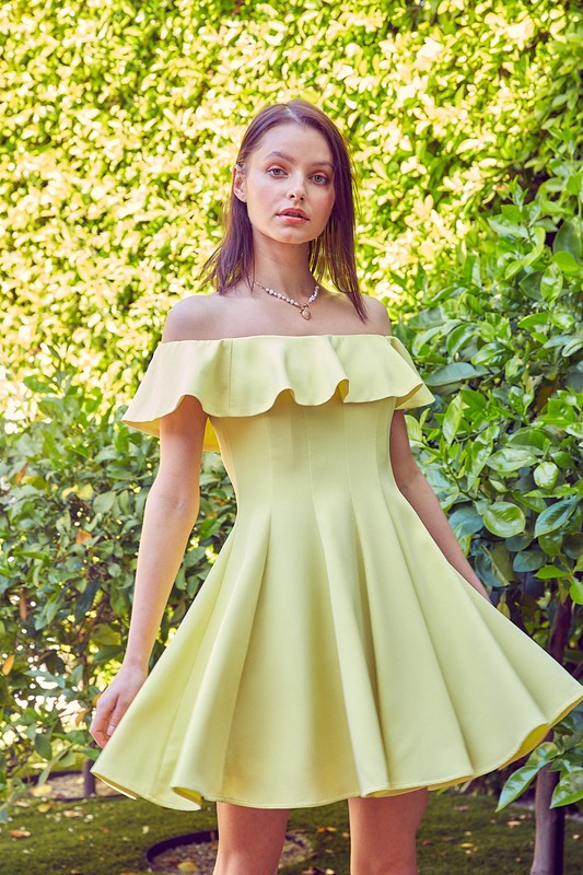 Summer Line Ruffle Dress