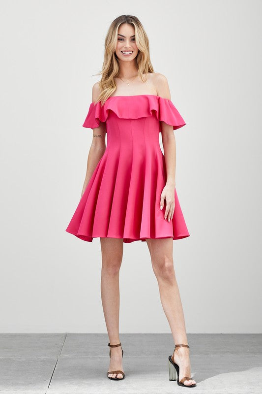 Summer Line Ruffle Dress