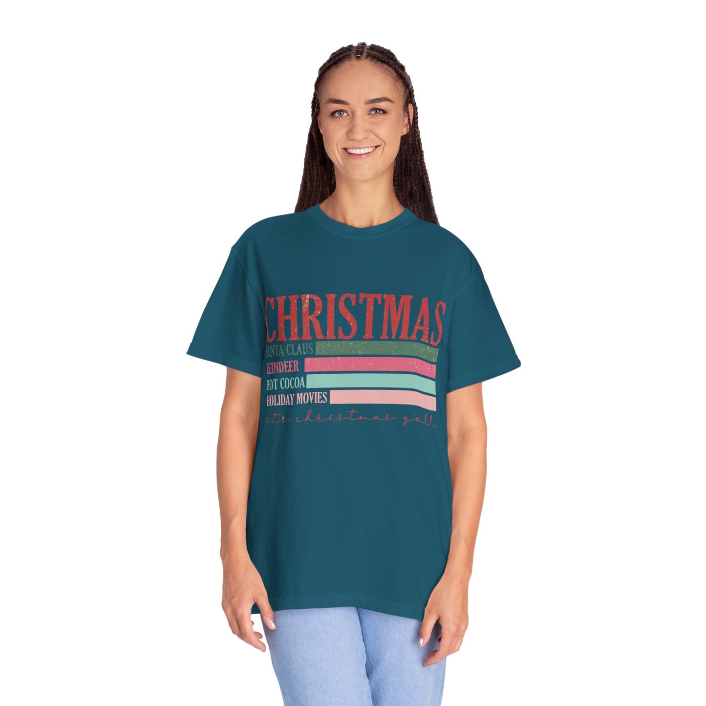 Christmas Retro Garment-Dyed T-shirt