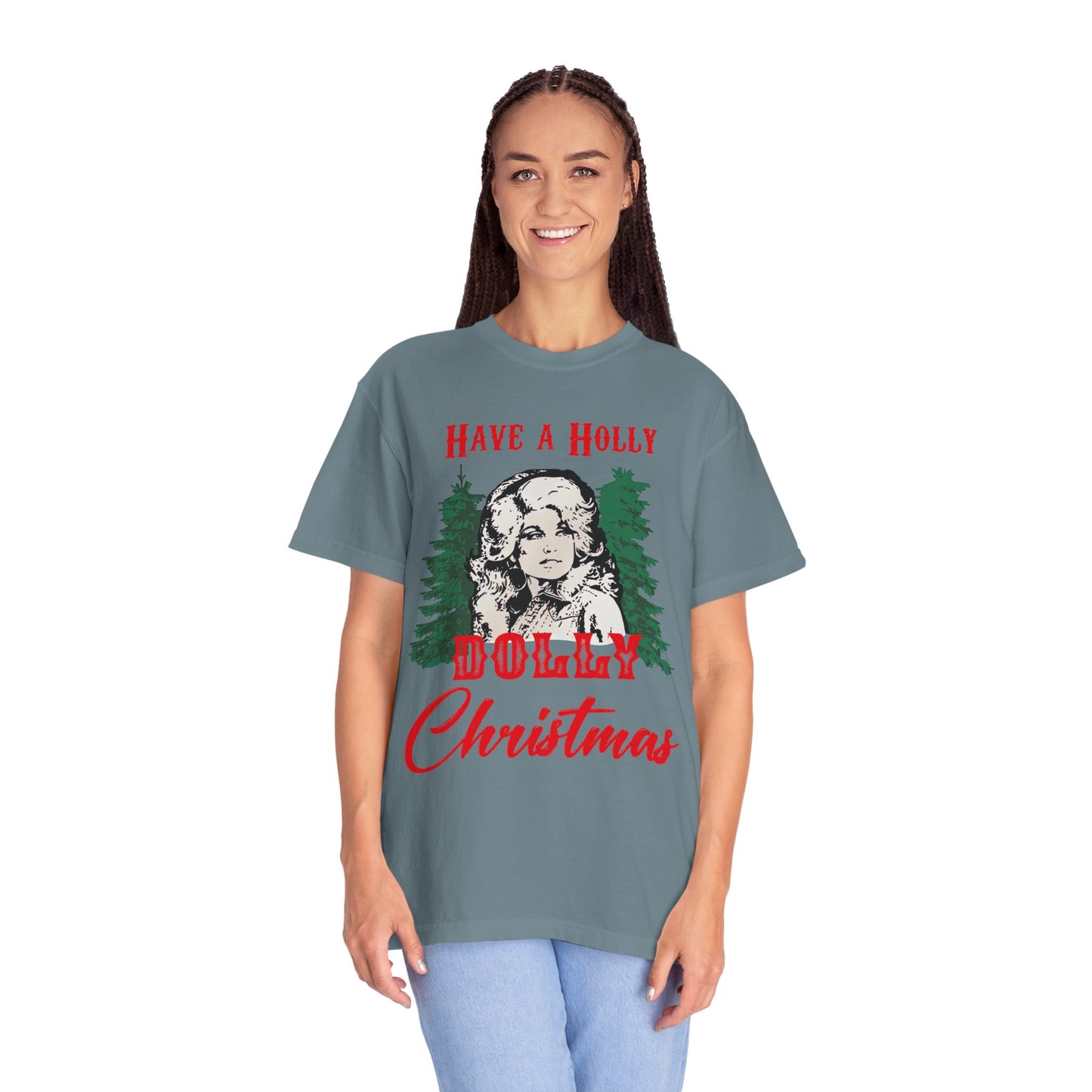 Holy Dolly Christmas Garment-Dyed T-shirt