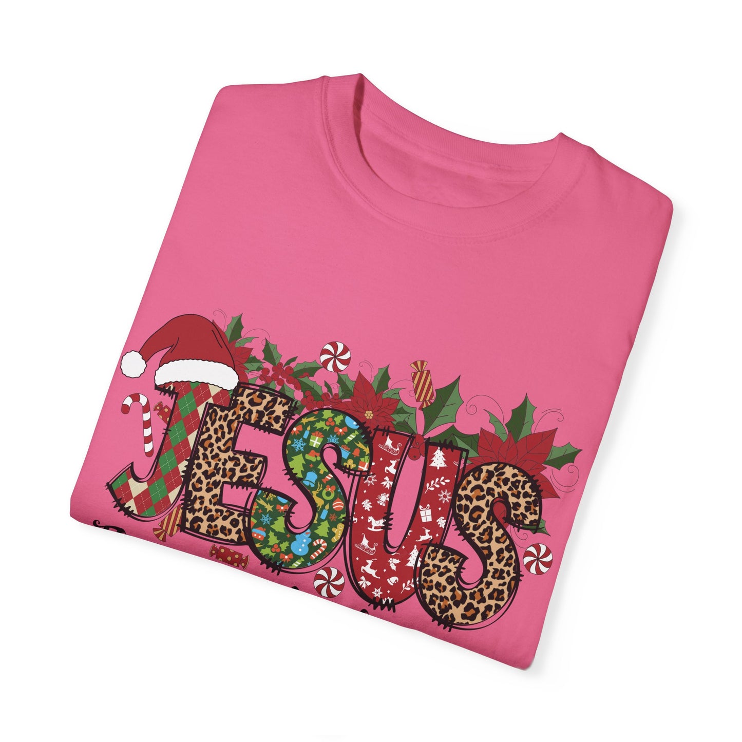Jesus Christmas Garment-Dyed T-shirt