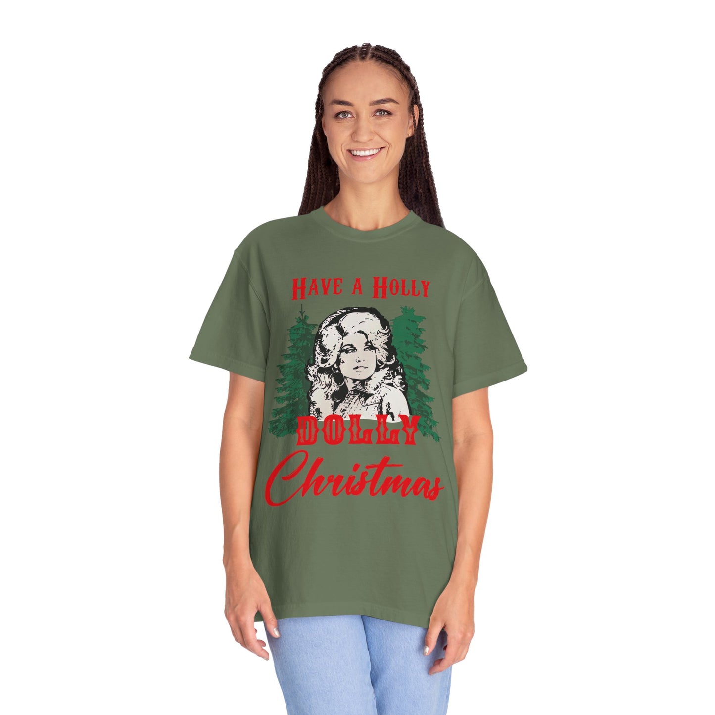 Holy Dolly Christmas Garment-Dyed T-shirt