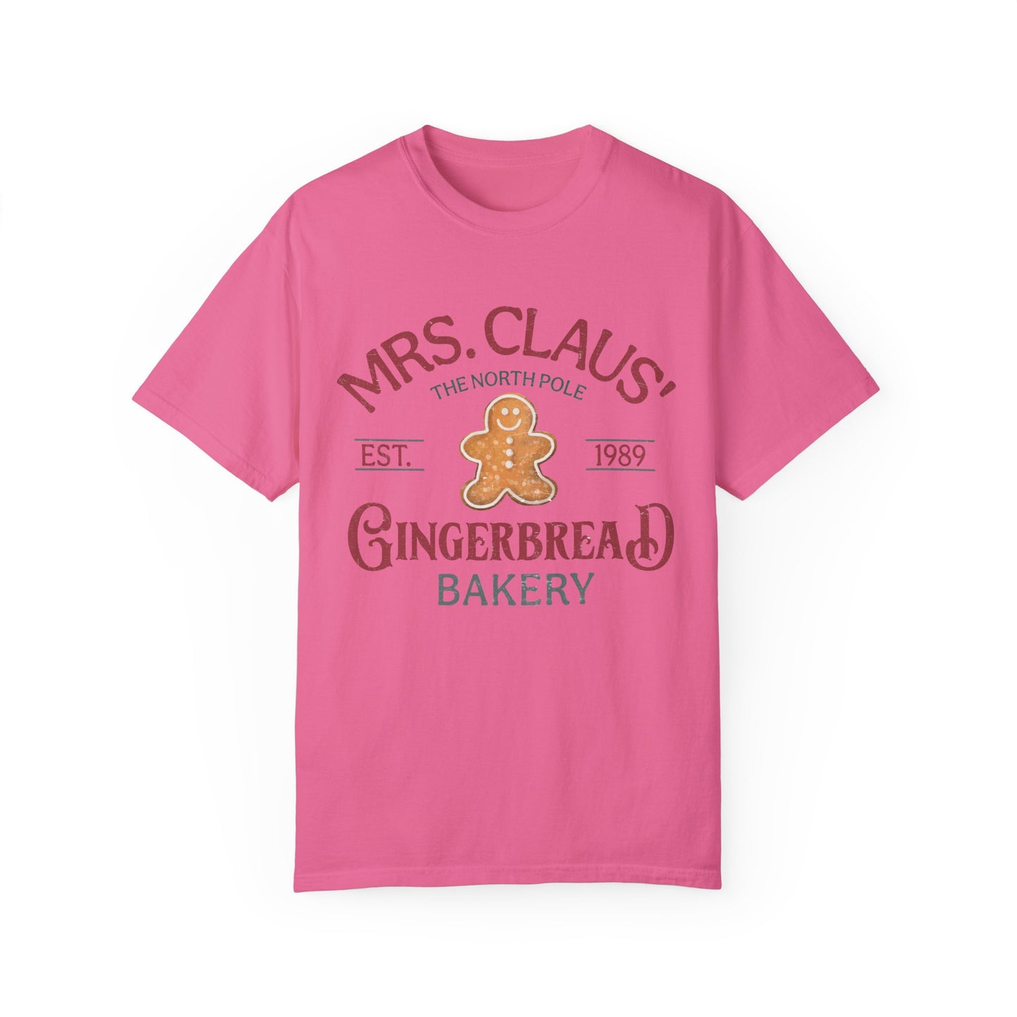 Mrs Claus Gingerbread Garment-Dyed T-shirt