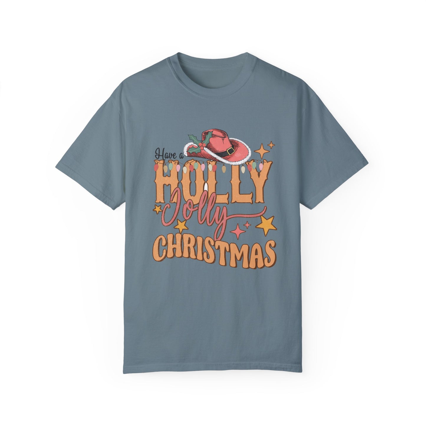 Holly Jolly Christmas Garment-Dyed T-shirt