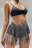 Rhinestone Fringe Belt