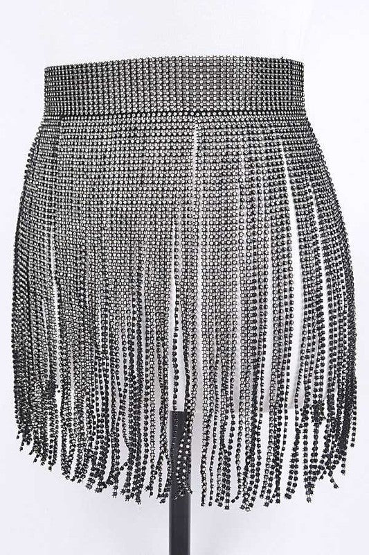 Rhinestone Fringe Belt