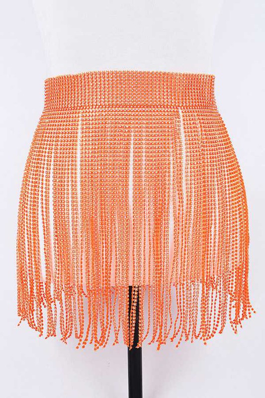 Rhinestone Fringe Belt