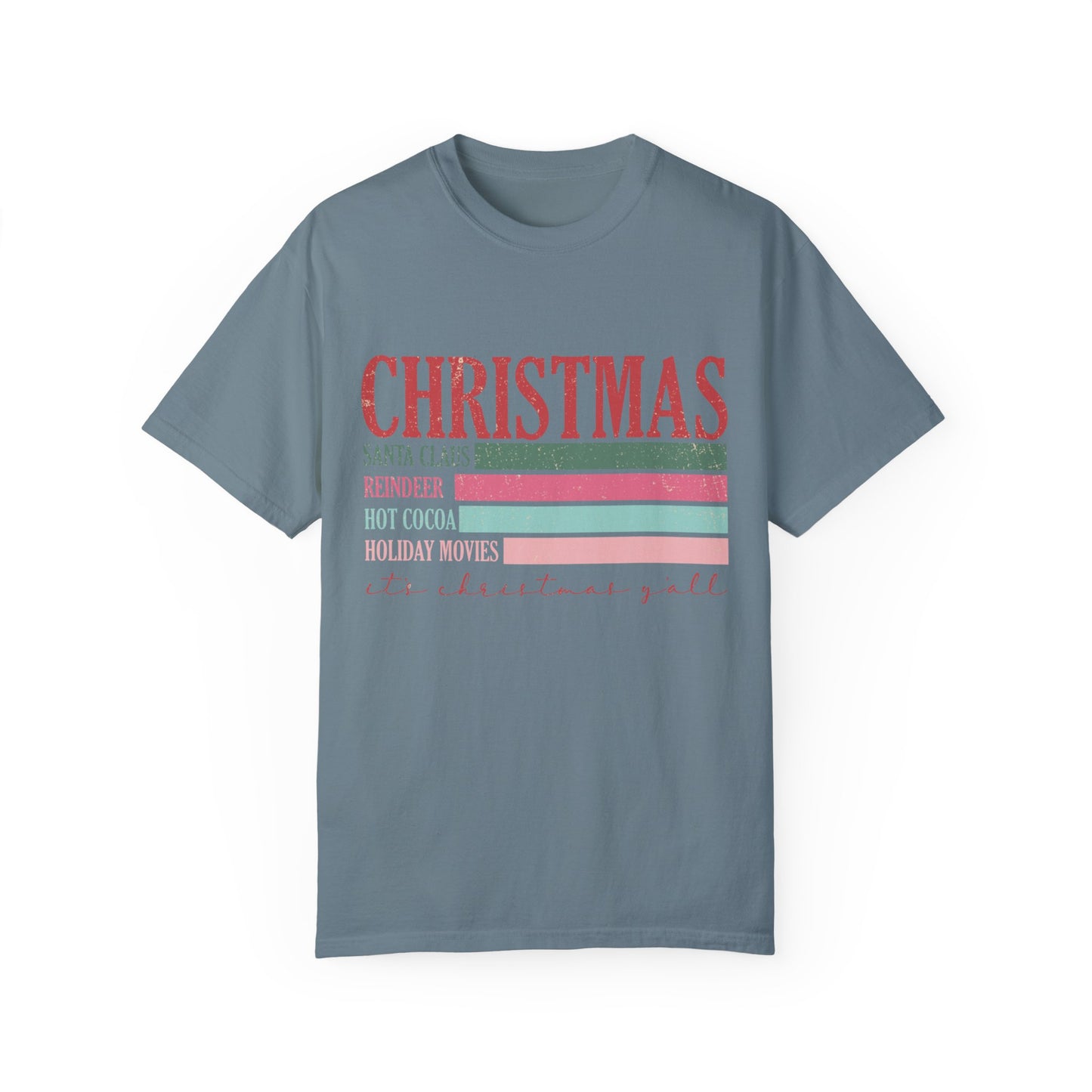 Christmas Retro Garment-Dyed T-shirt