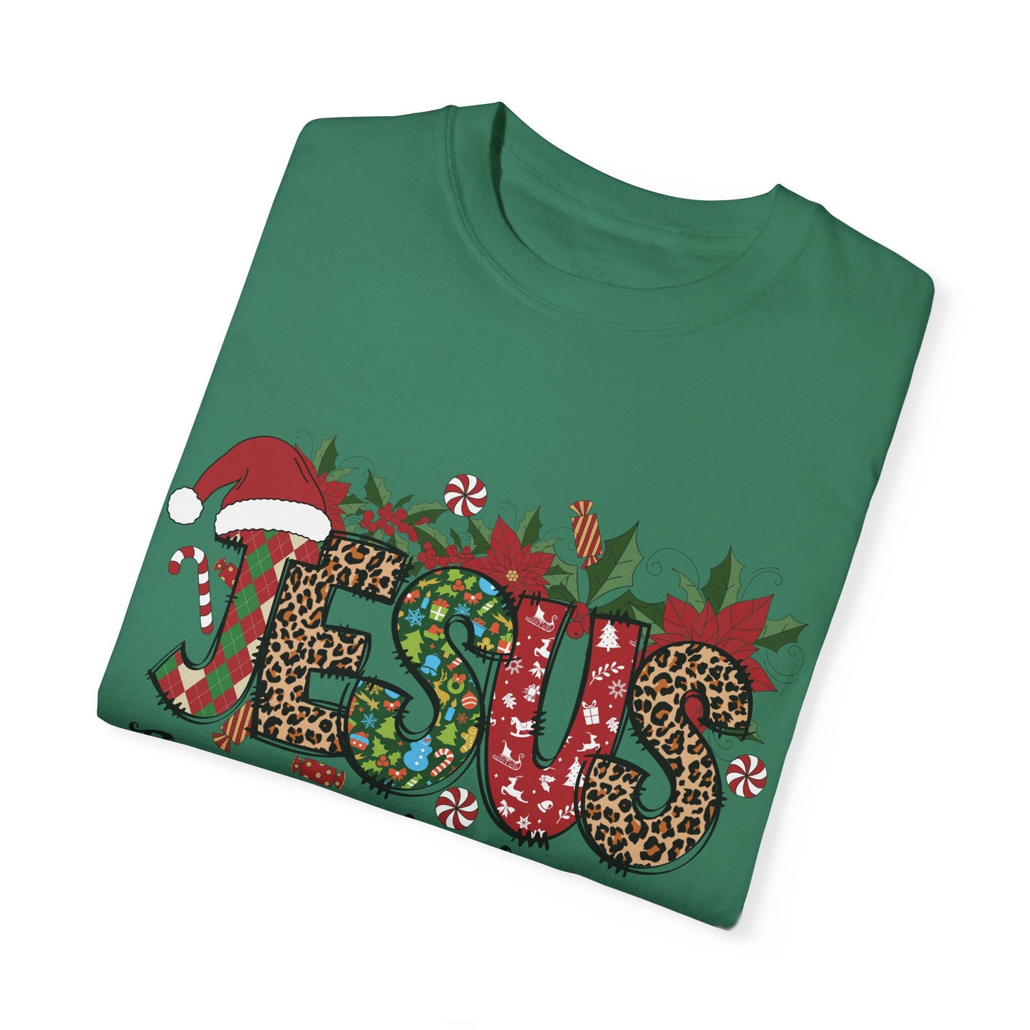 Jesus Christmas Garment-Dyed T-shirt