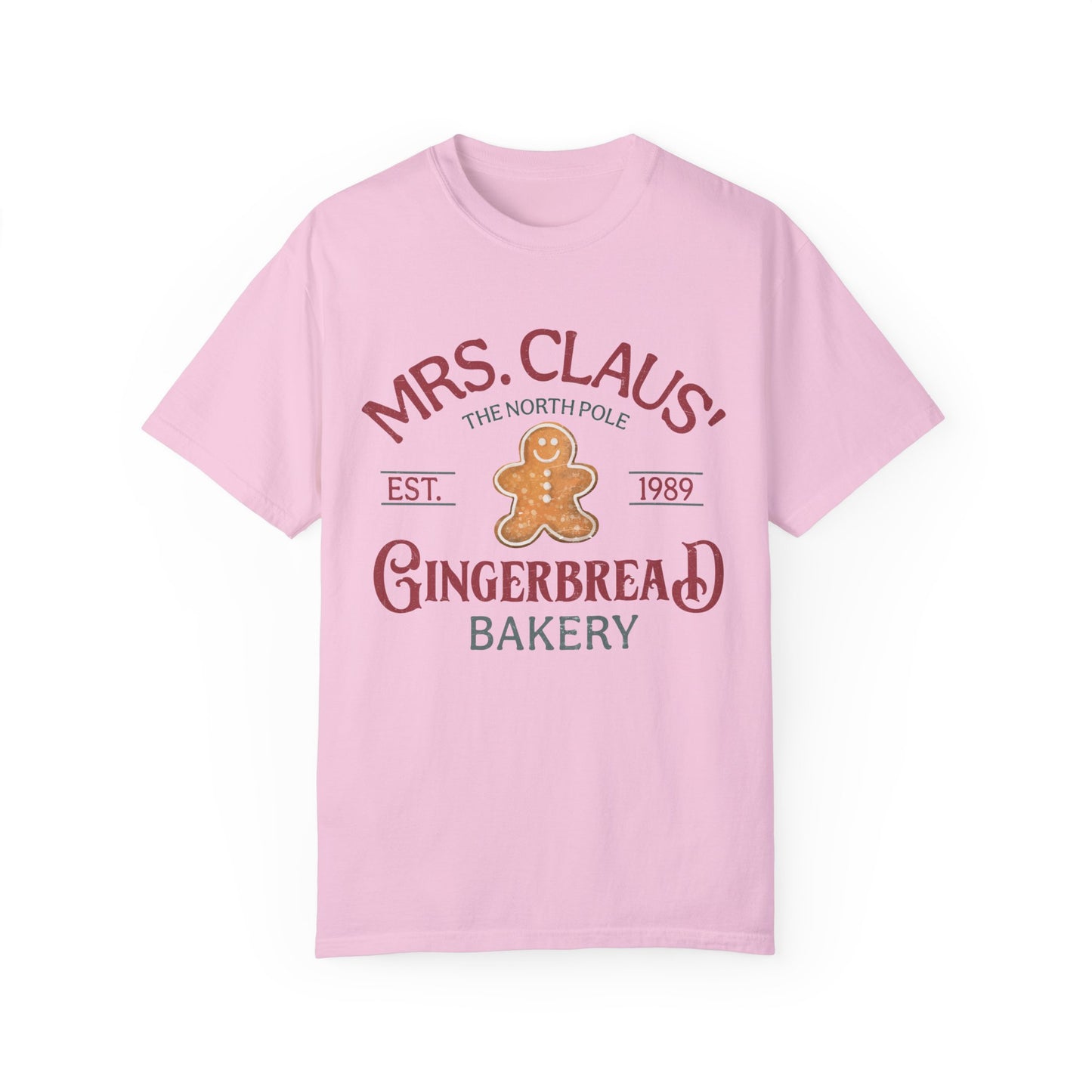Mrs Claus Gingerbread Garment-Dyed T-shirt