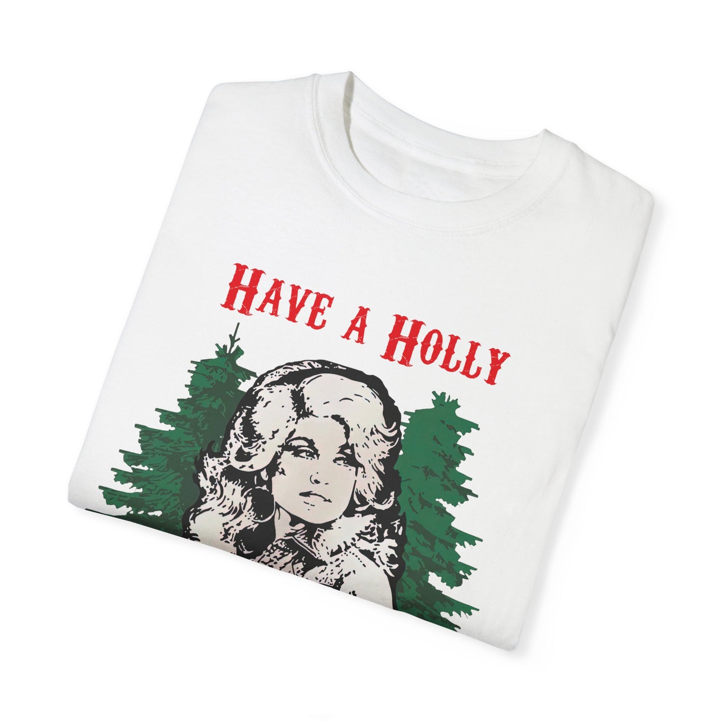 Holy Dolly Christmas Garment-Dyed T-shirt