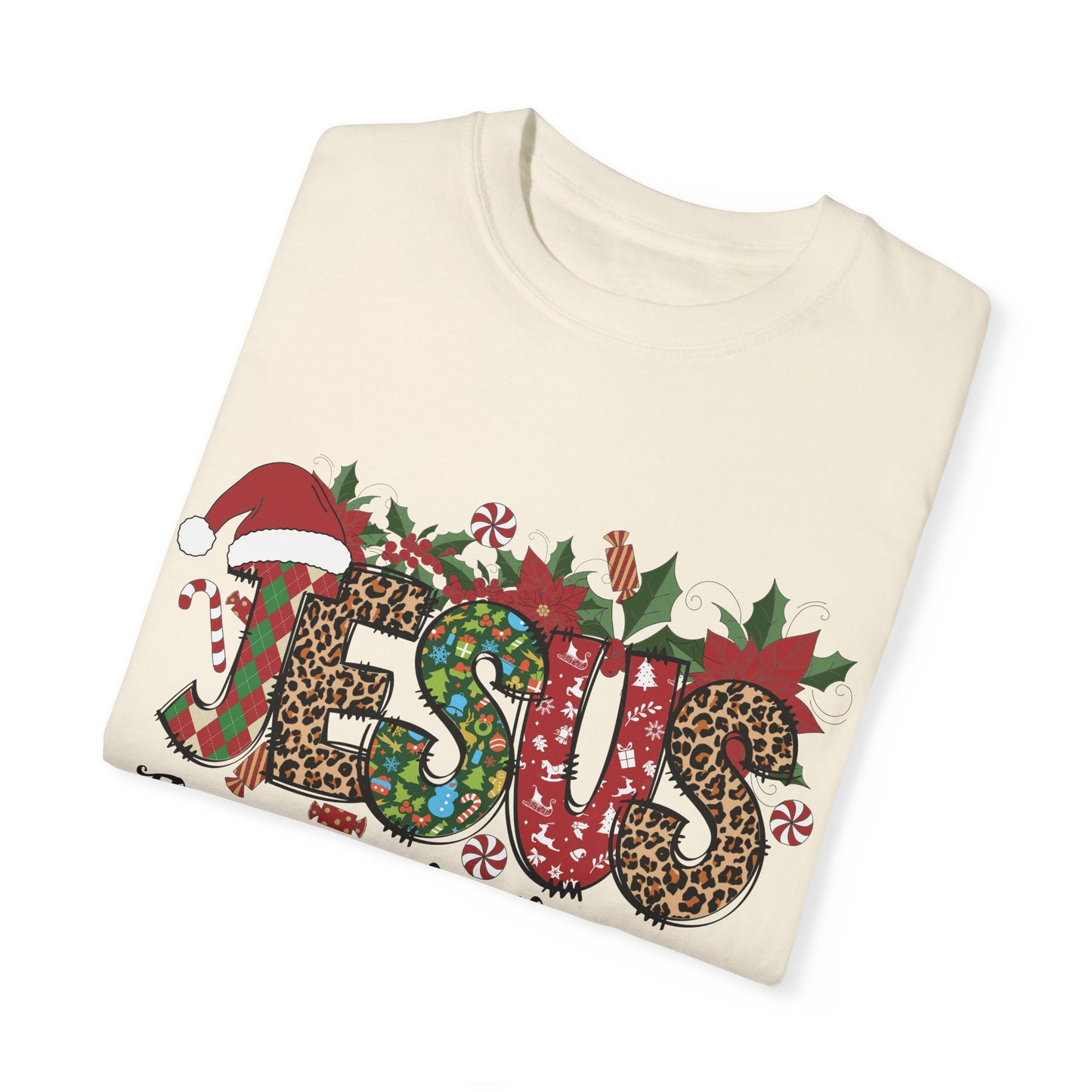 Jesus Christmas Garment-Dyed T-shirt