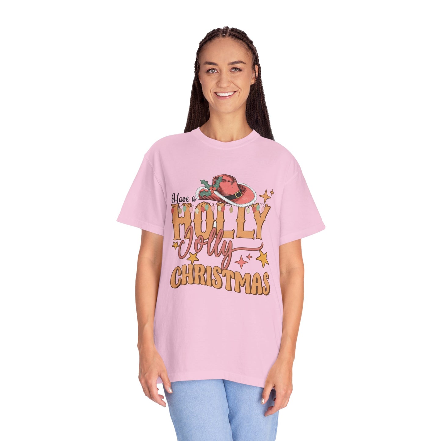 Holly Jolly Christmas Garment-Dyed T-shirt