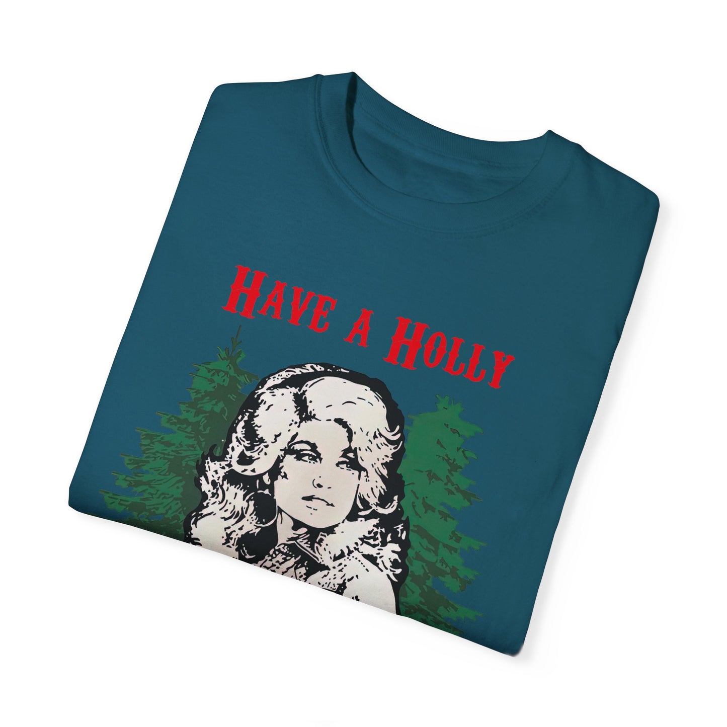 Holy Dolly Christmas Garment-Dyed T-shirt