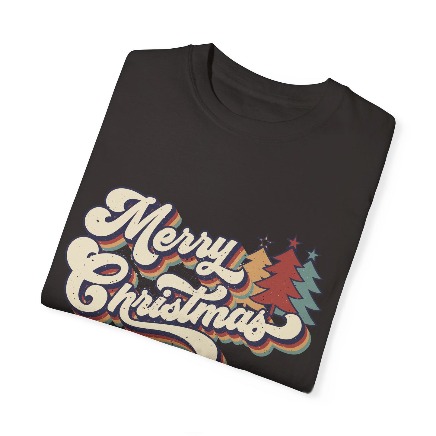 Merry Christmas Retro Garment-Dyed T-shirt