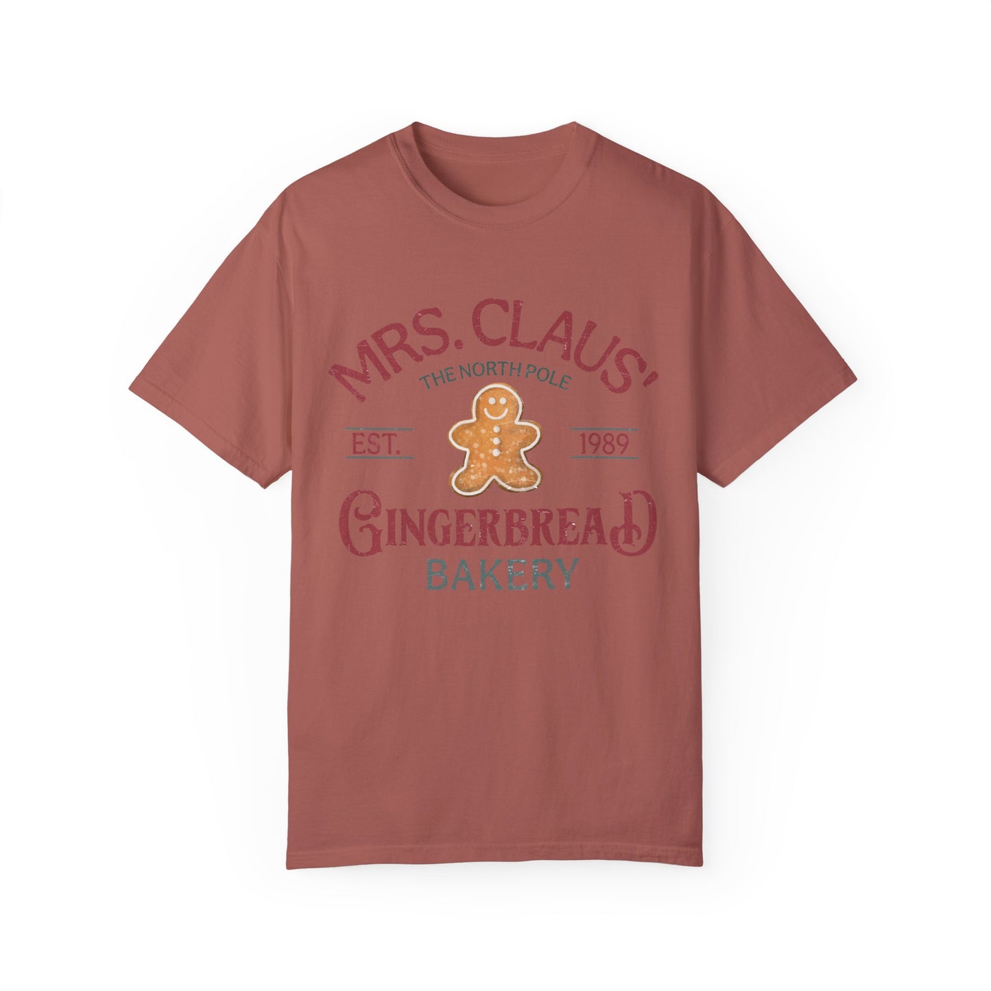 Mrs Claus Gingerbread Garment-Dyed T-shirt