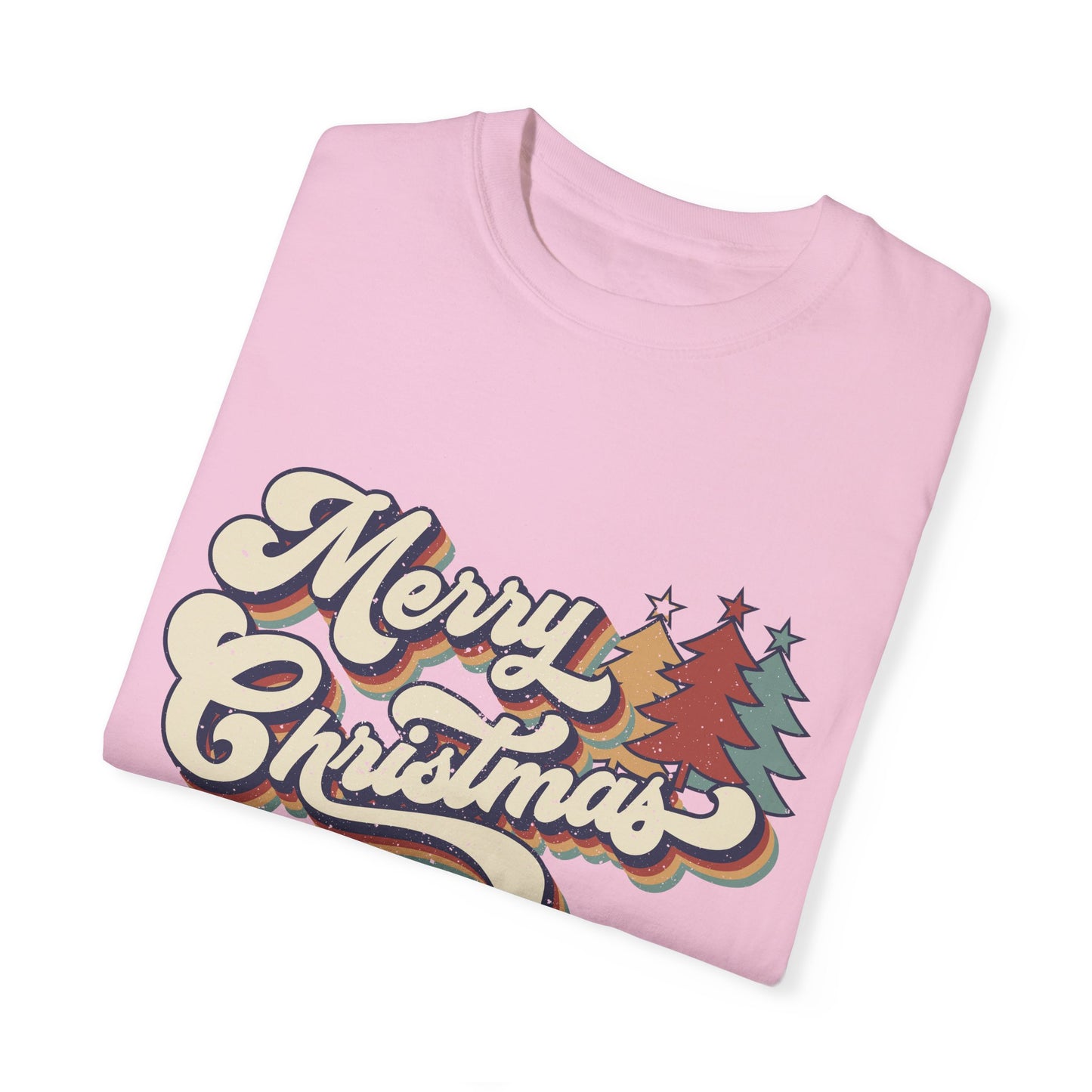 Merry Christmas Retro Garment-Dyed T-shirt
