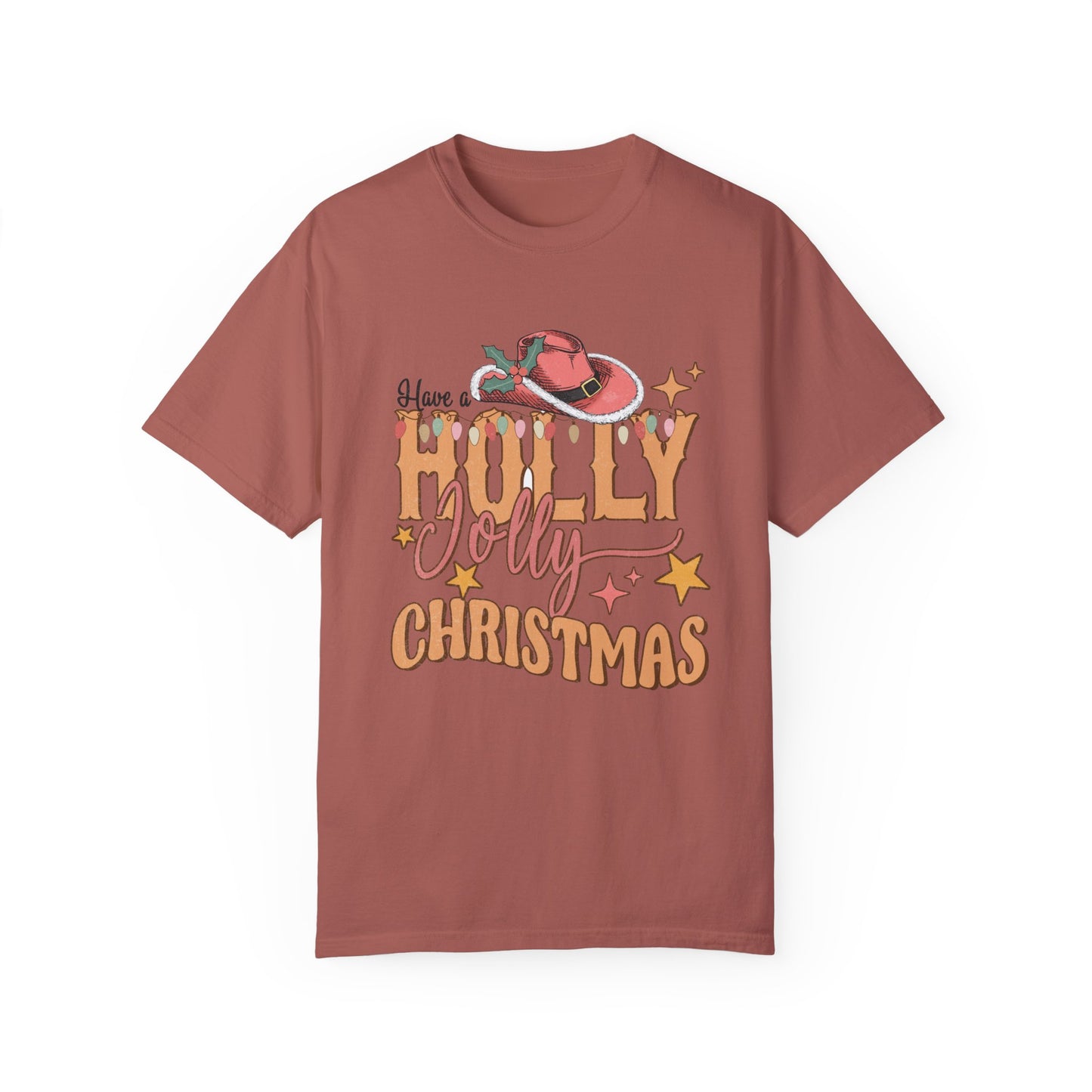 Holly Jolly Christmas Garment-Dyed T-shirt