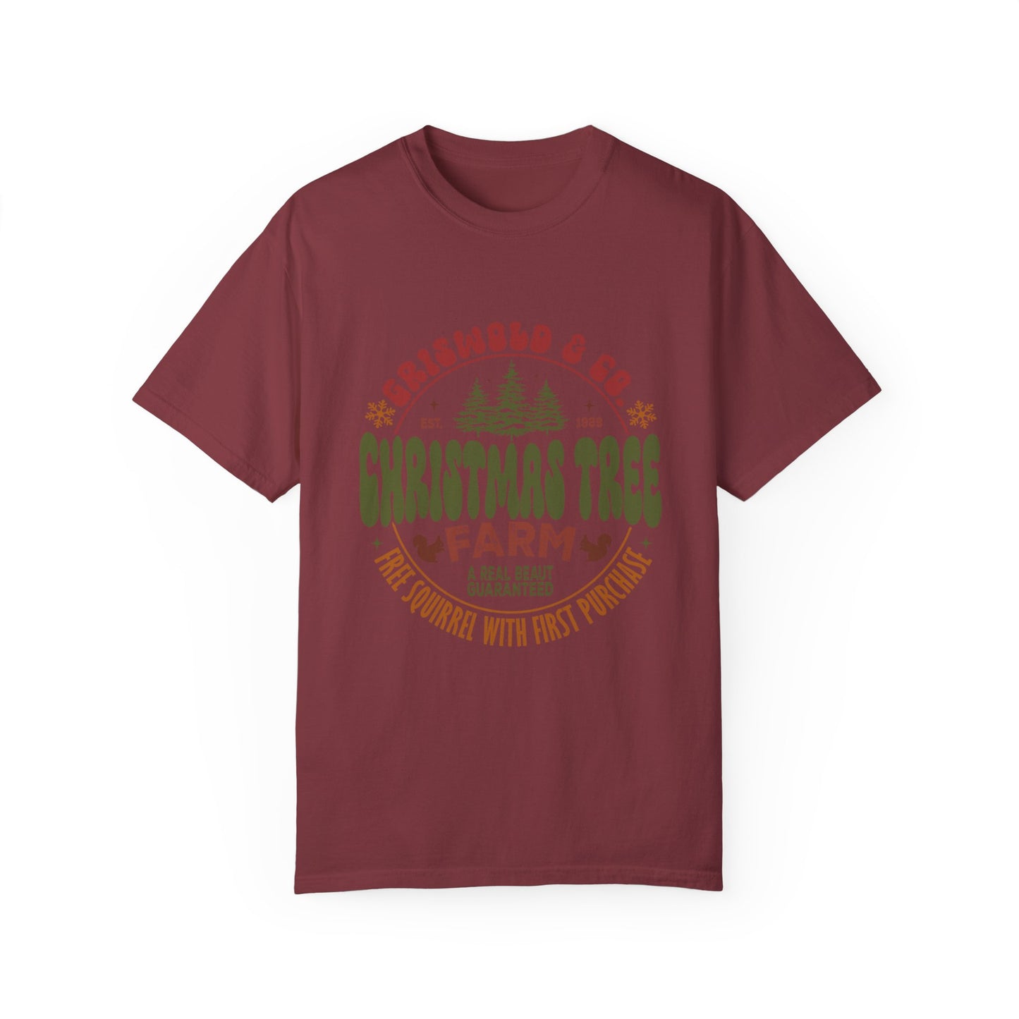 Christmas tree farm Garment-Dyed T-shirt