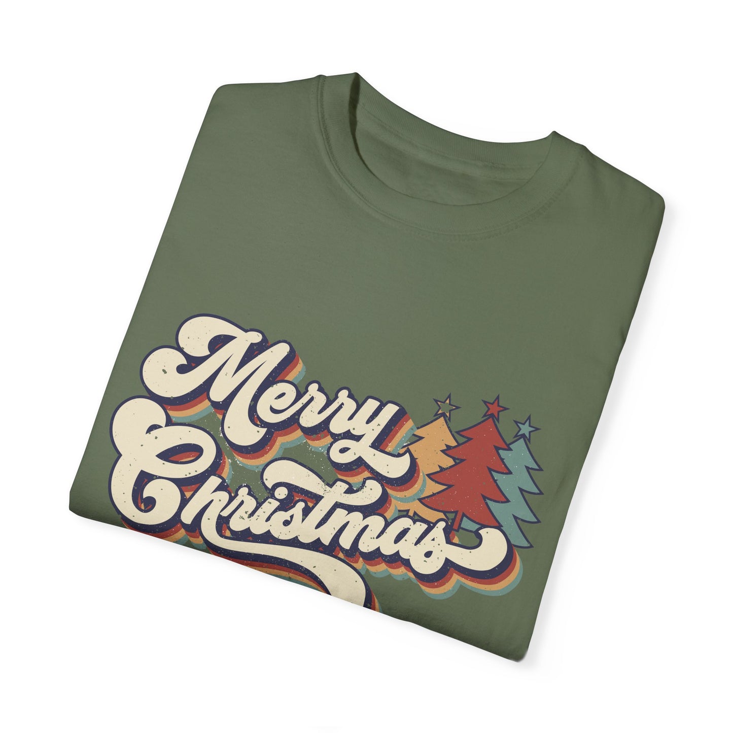 Merry Christmas Retro Garment-Dyed T-shirt
