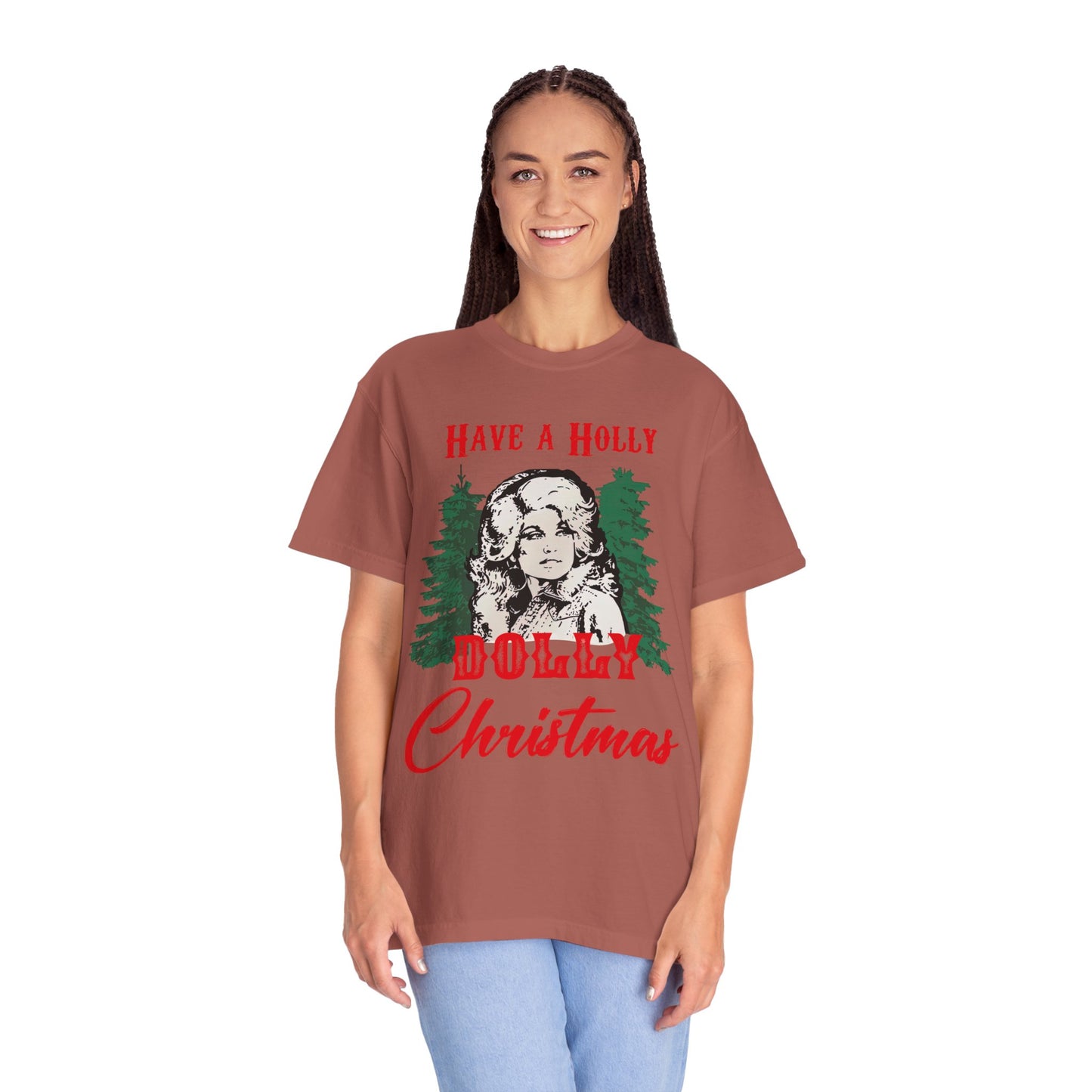 Holy Dolly Christmas Garment-Dyed T-shirt