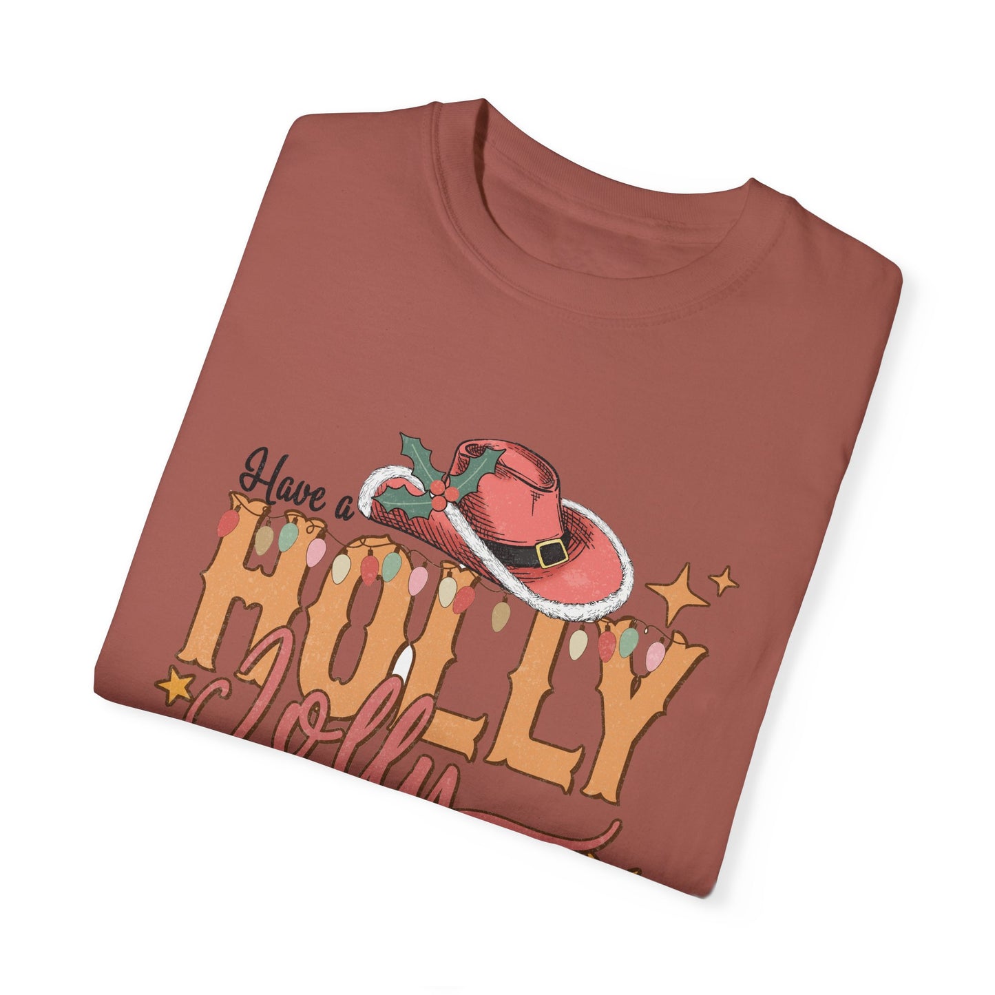 Holly Jolly Christmas Garment-Dyed T-shirt