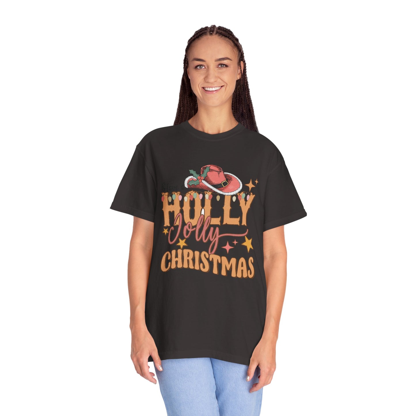 Holly Jolly Christmas Garment-Dyed T-shirt