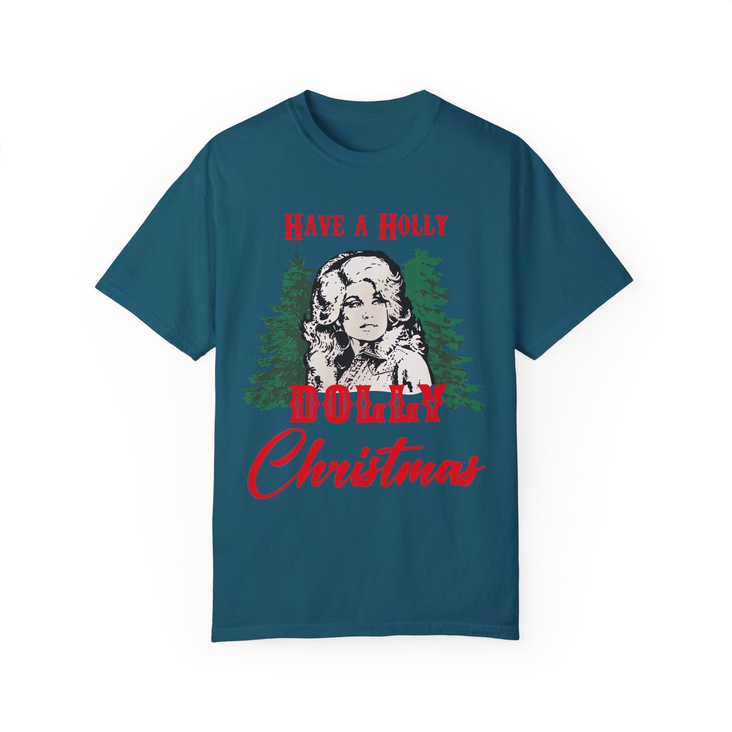 Holy Dolly Christmas Garment-Dyed T-shirt
