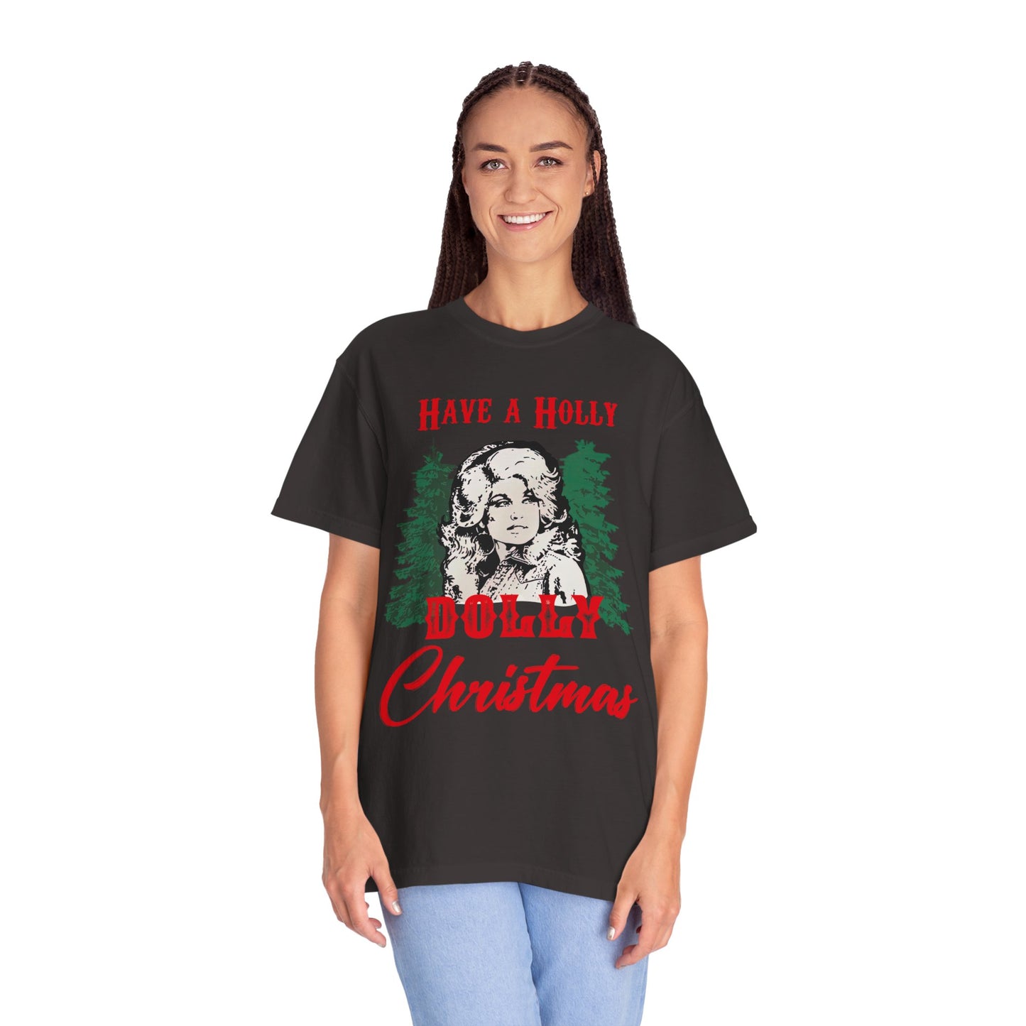 Holy Dolly Christmas Garment-Dyed T-shirt