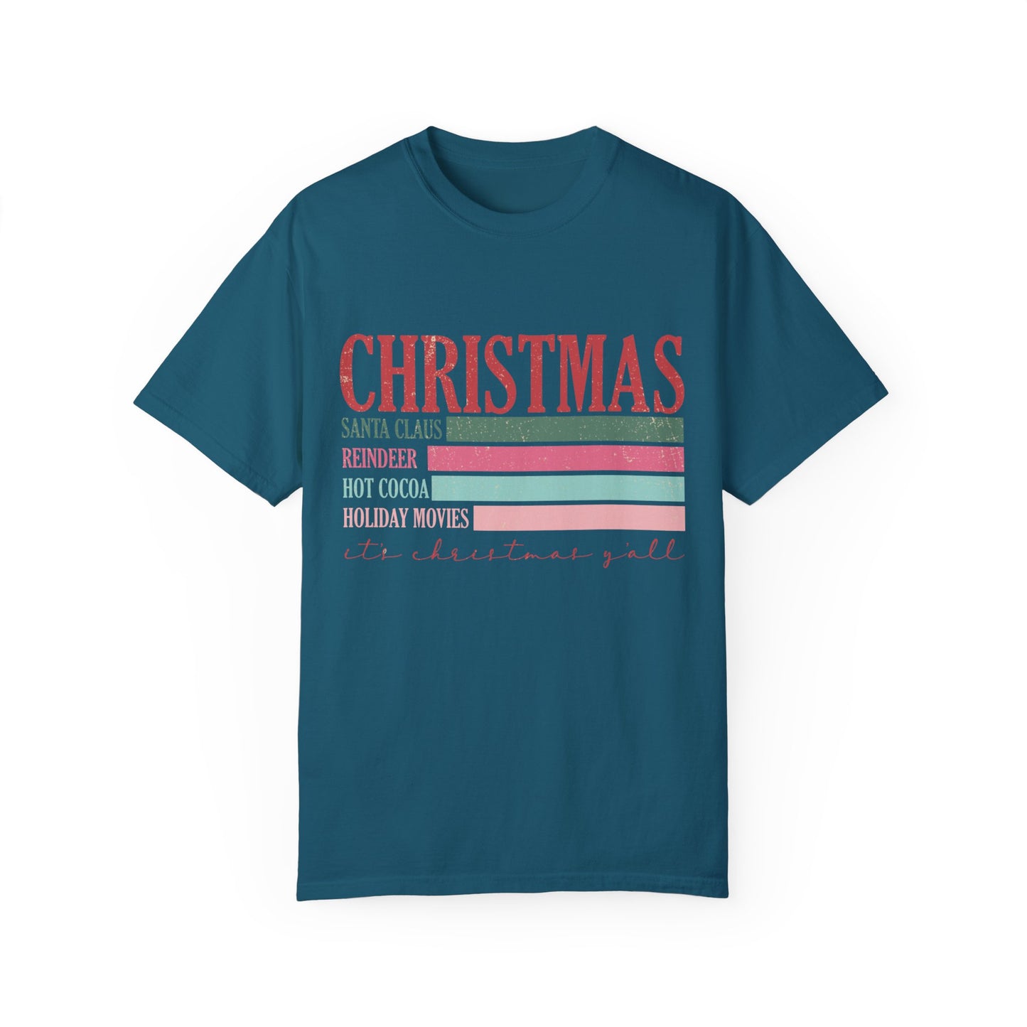 Christmas Retro Garment-Dyed T-shirt