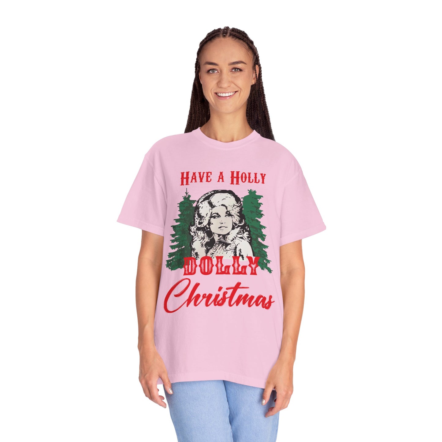 Holy Dolly Christmas Garment-Dyed T-shirt