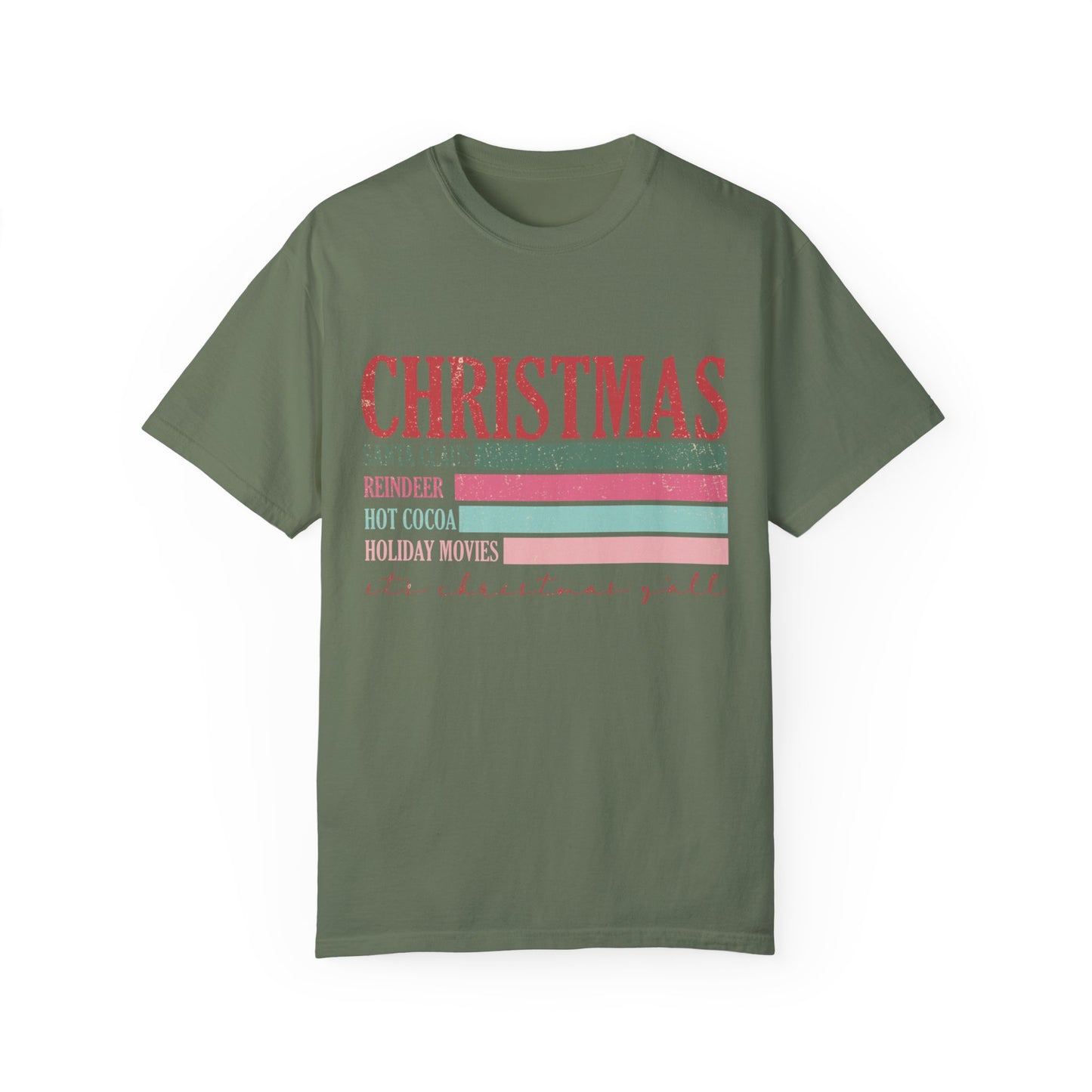 Christmas Retro Garment-Dyed T-shirt