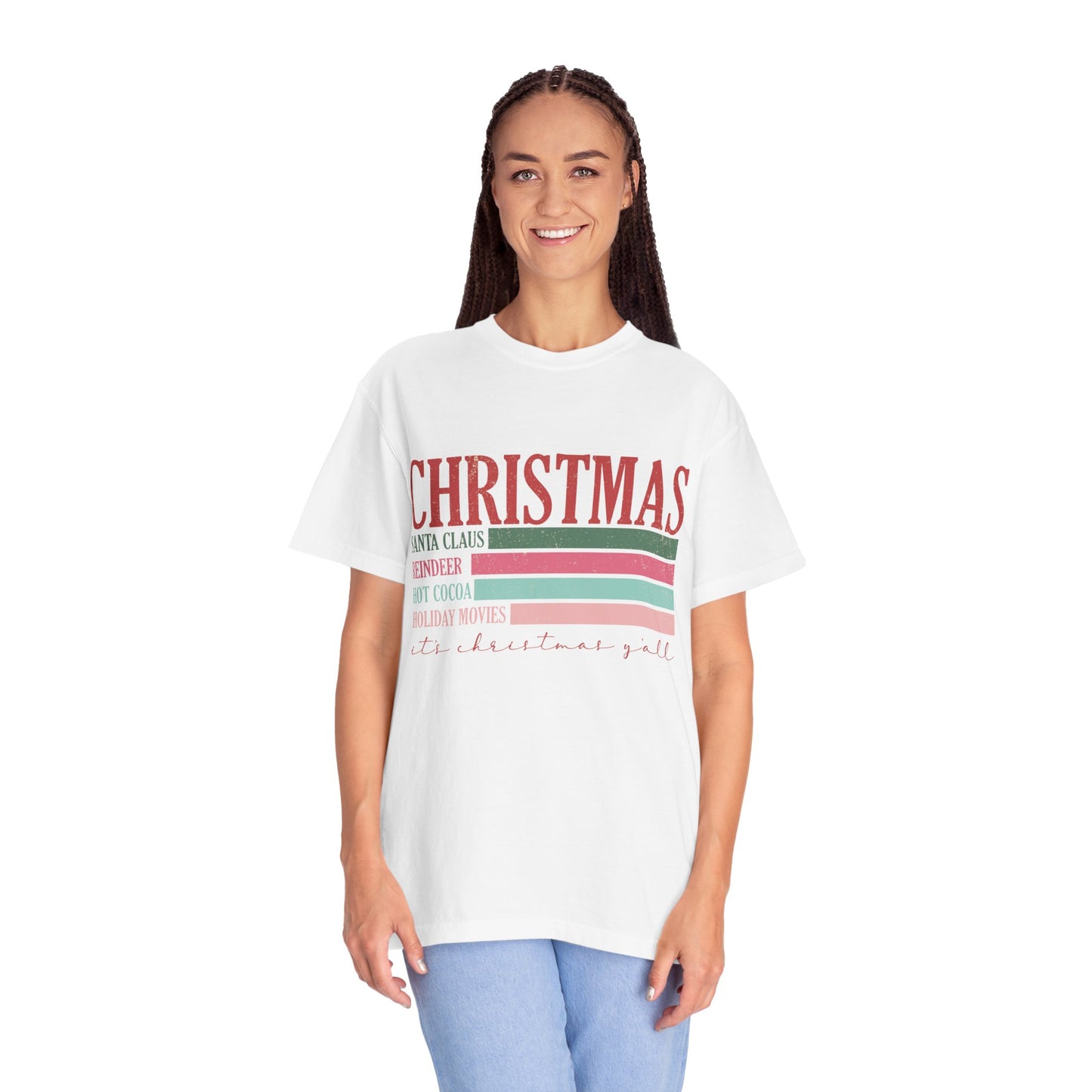 Christmas Retro Garment-Dyed T-shirt